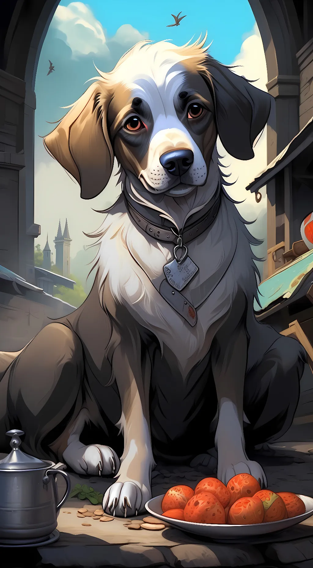 ai character: poor dog background