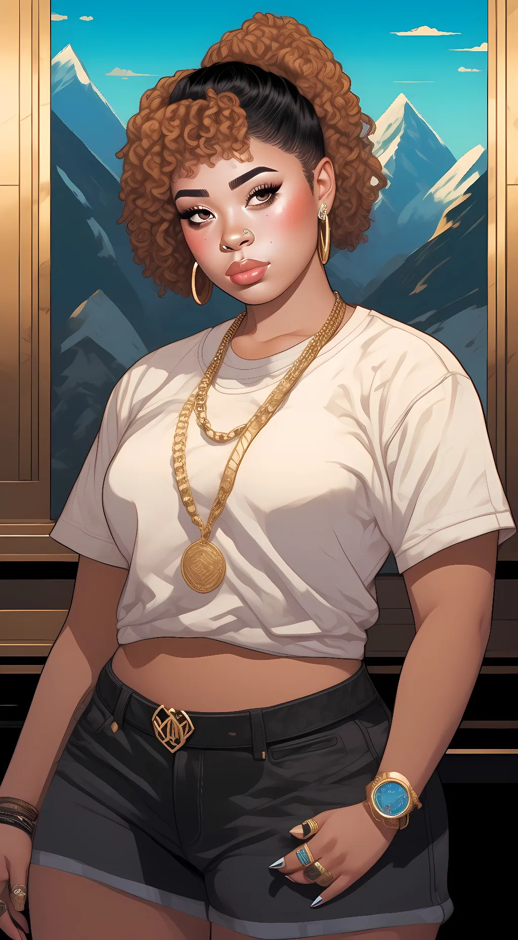 ai character: Ice scipe  background