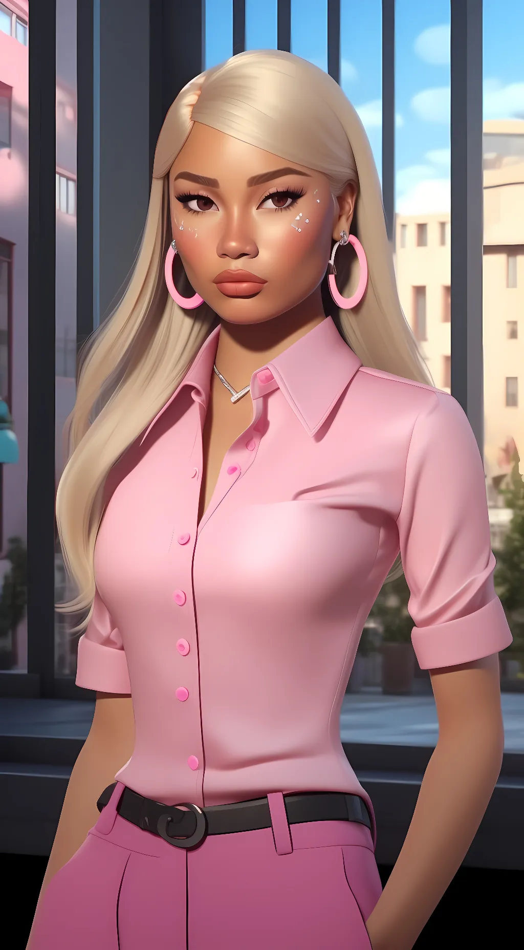 ai character: Niki Minaj background