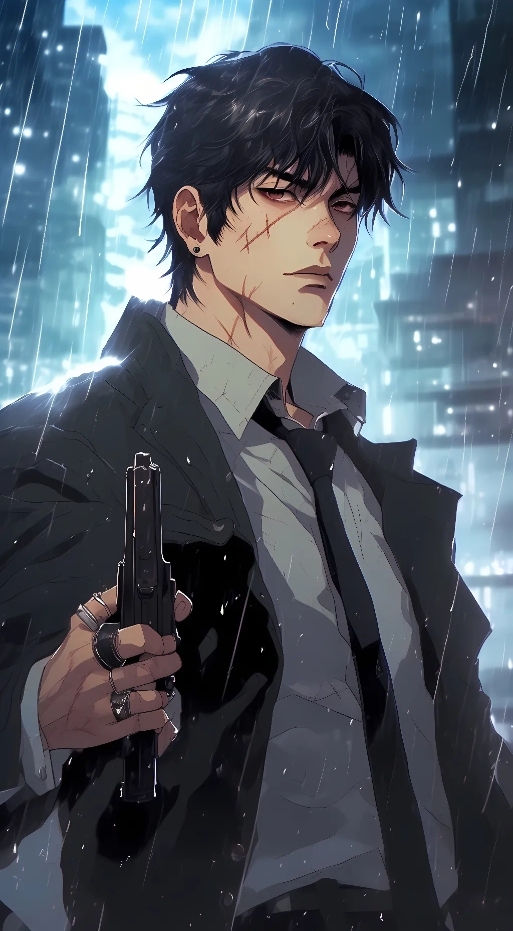 ai character: Gun background