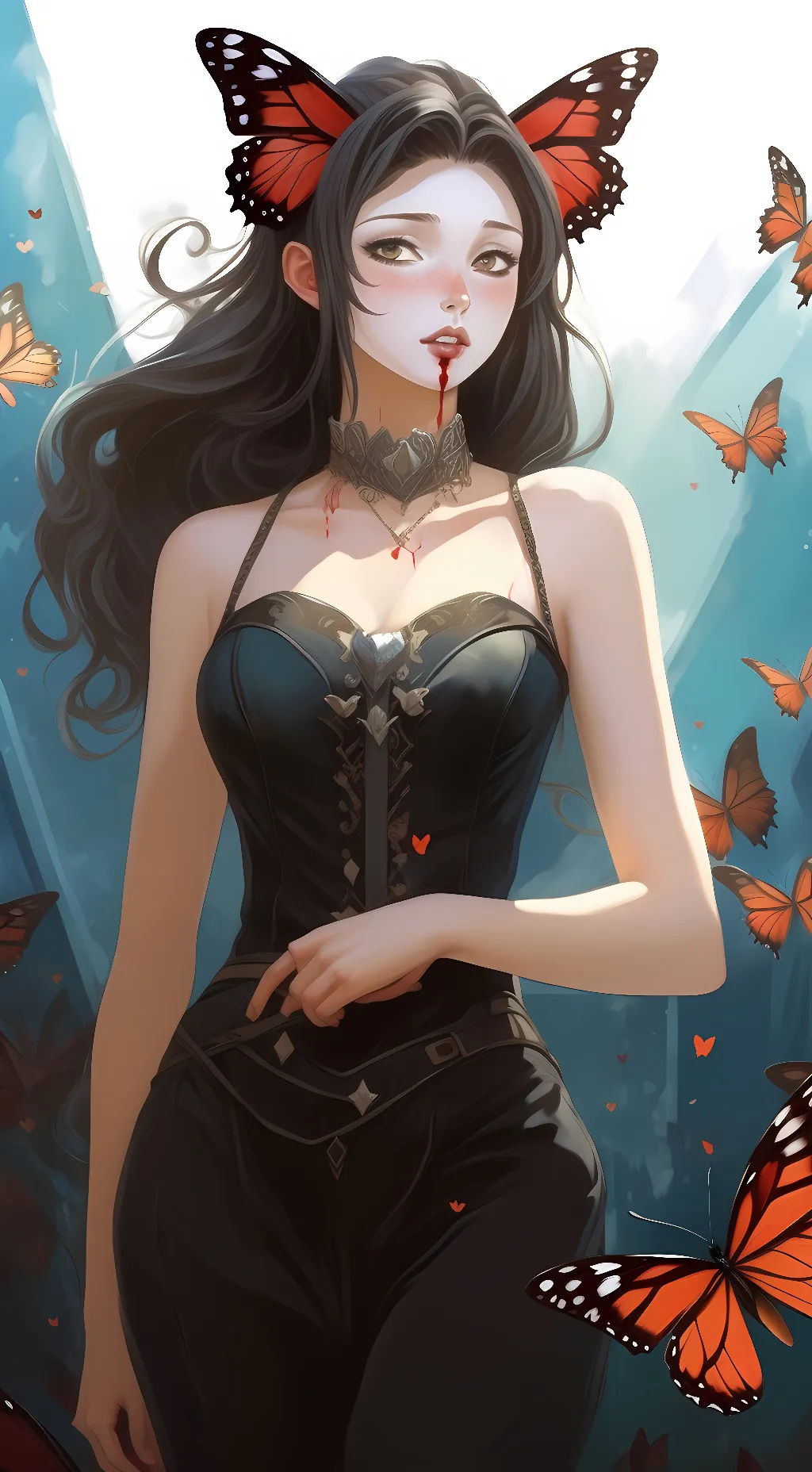 ai character: Kocho Kanae background