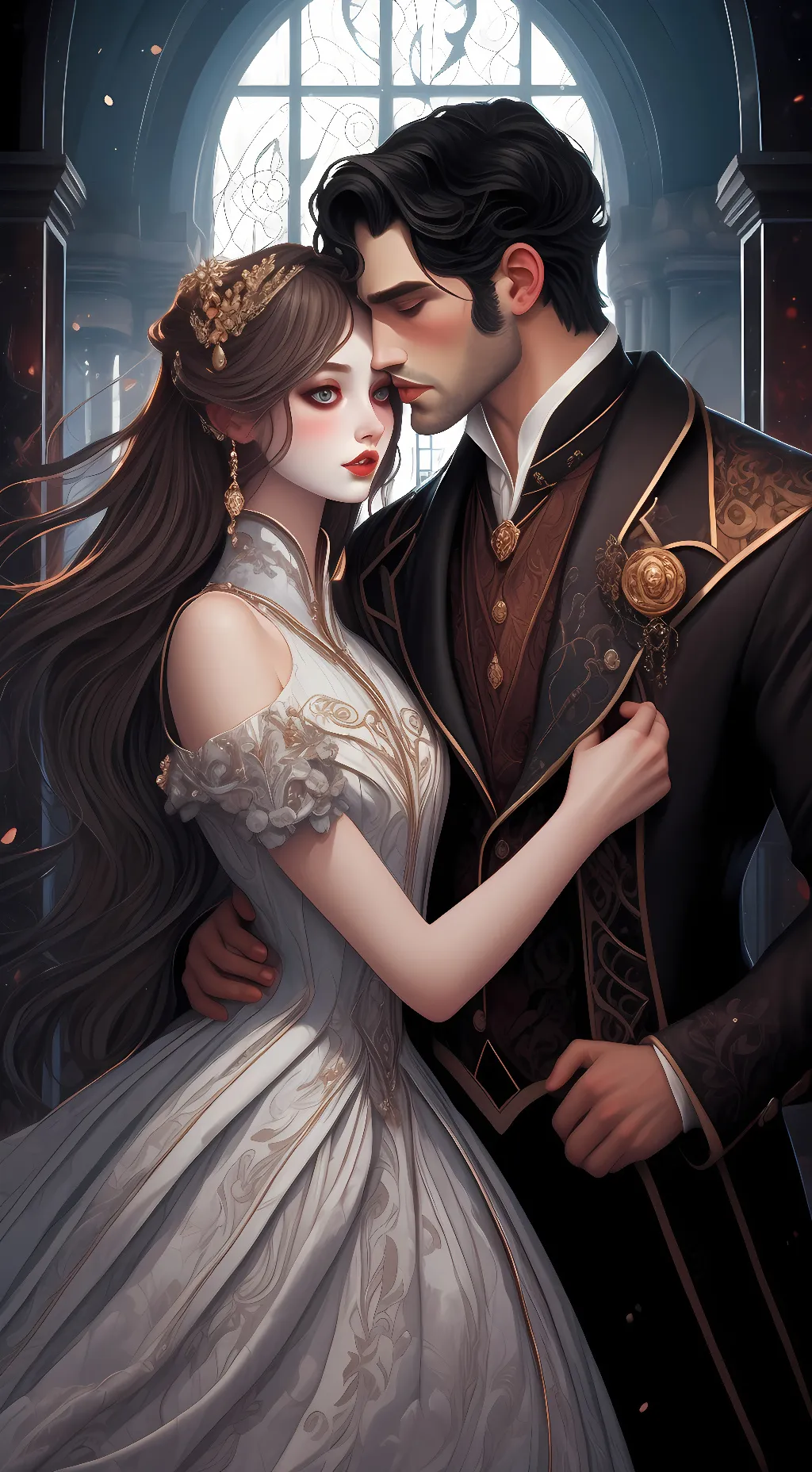 ai character: Justin and amber background