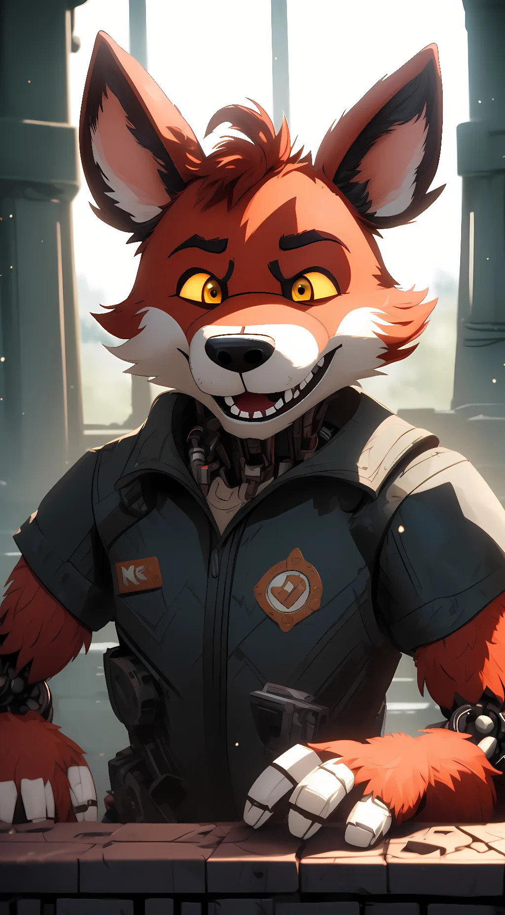 ai character: Foxy background