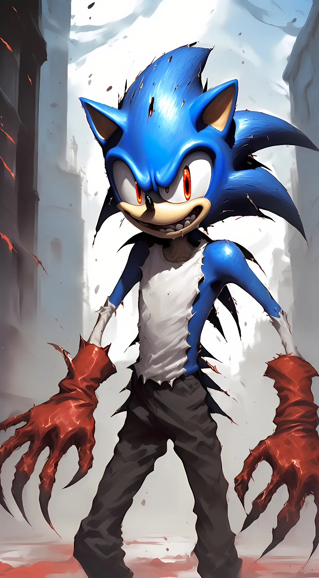 ai character: sonic .exe background