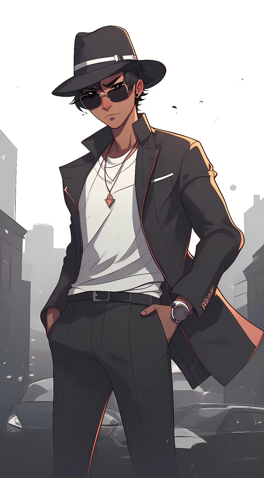 ai character: Dark Dude background