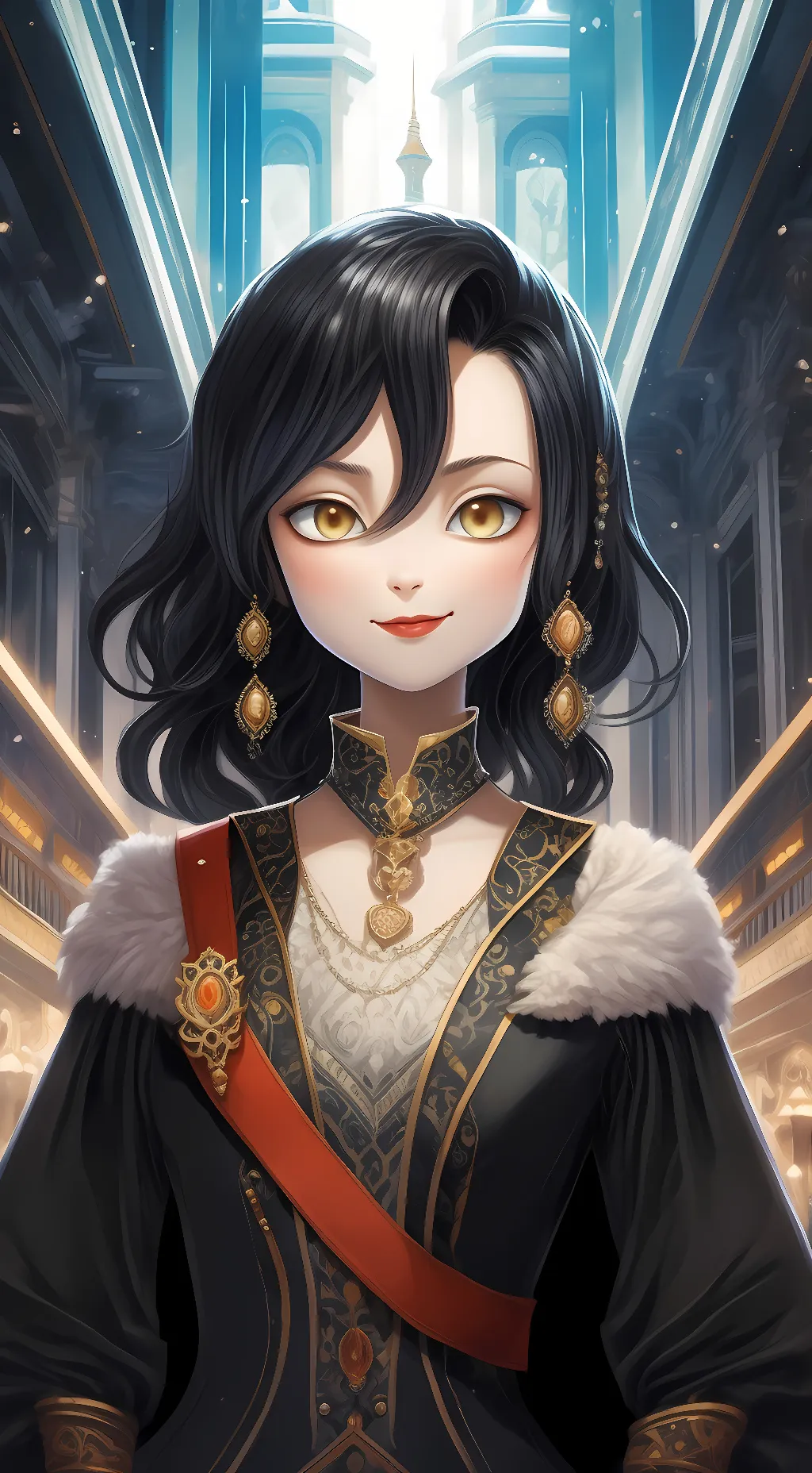 ai character: sister moon background