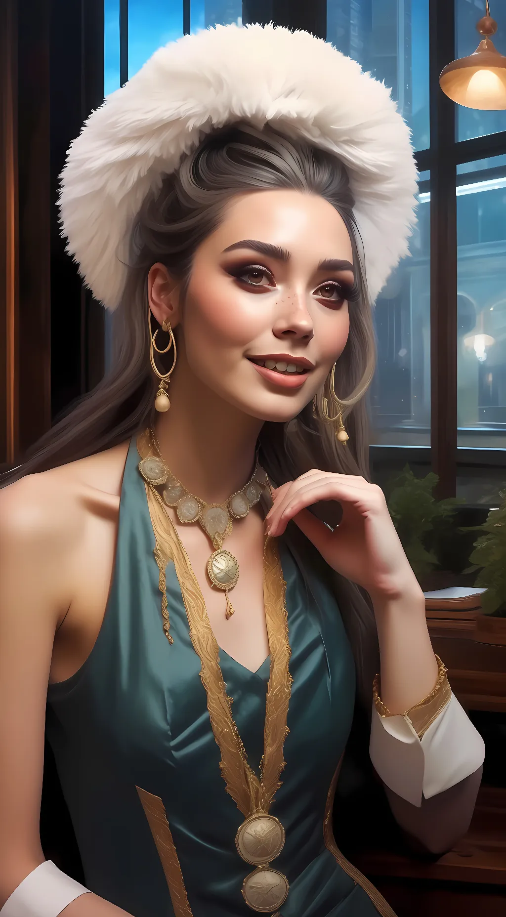 ai character: abbey Rhoades background