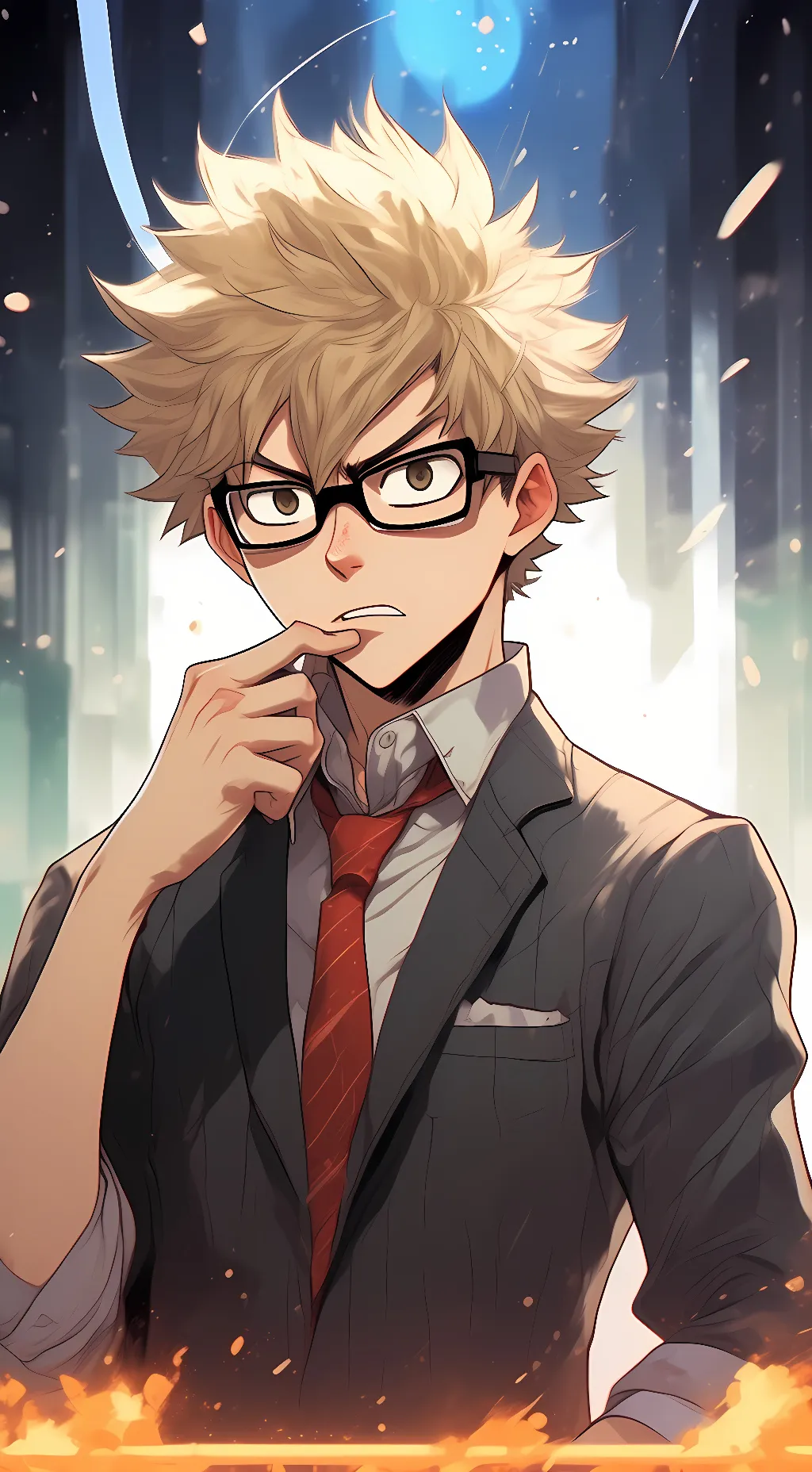 ai character: Bakugo (Kacchan)   background