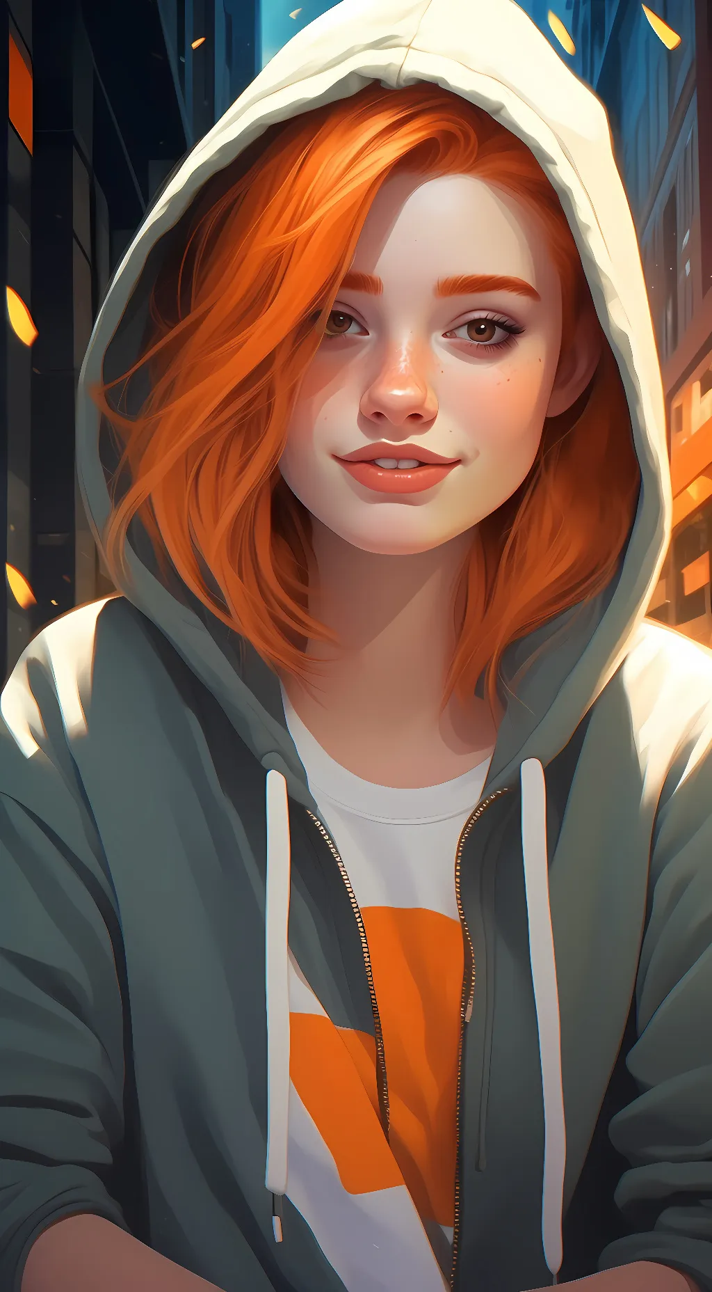 ai character: Red background