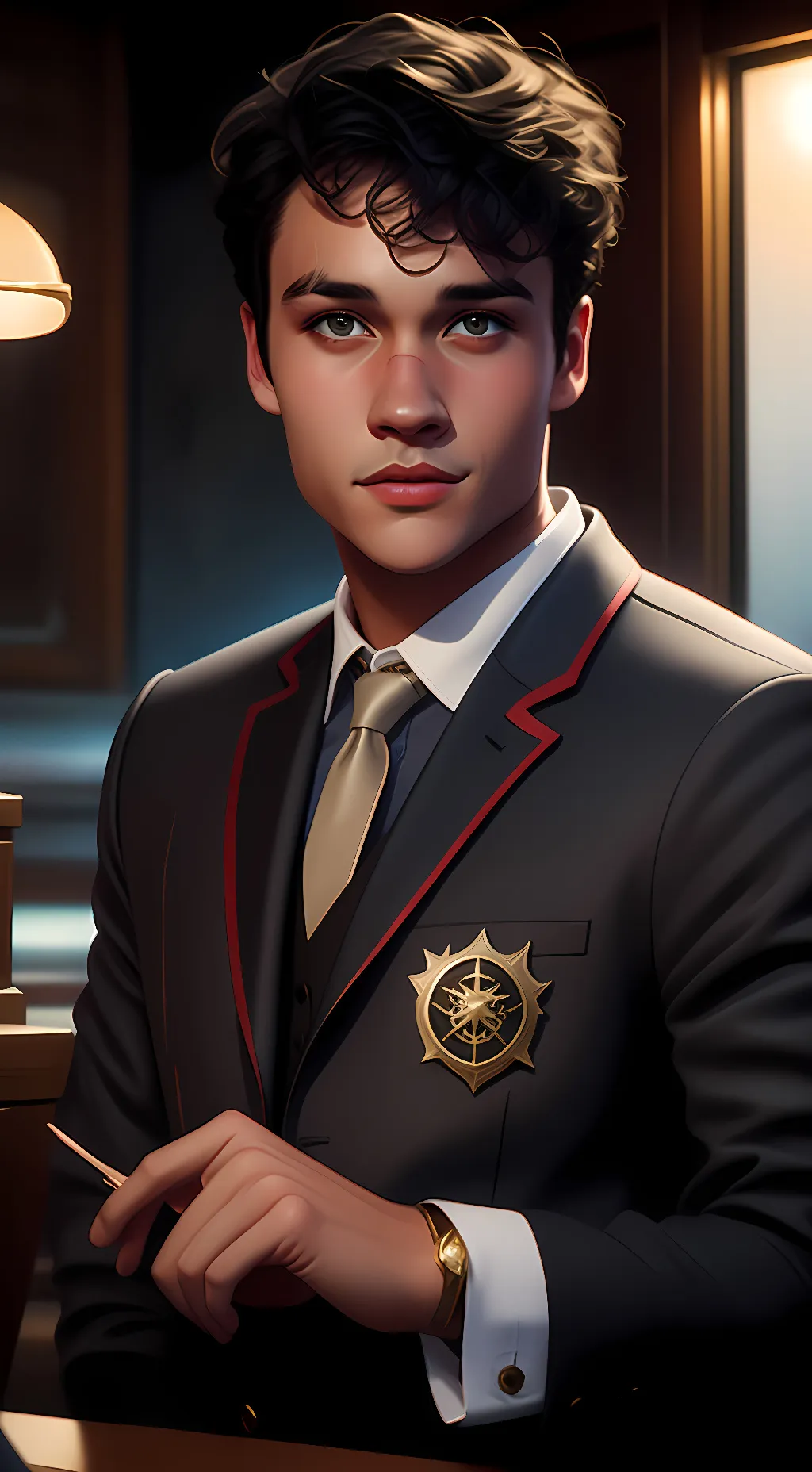 ai character: mattheo riddle  background