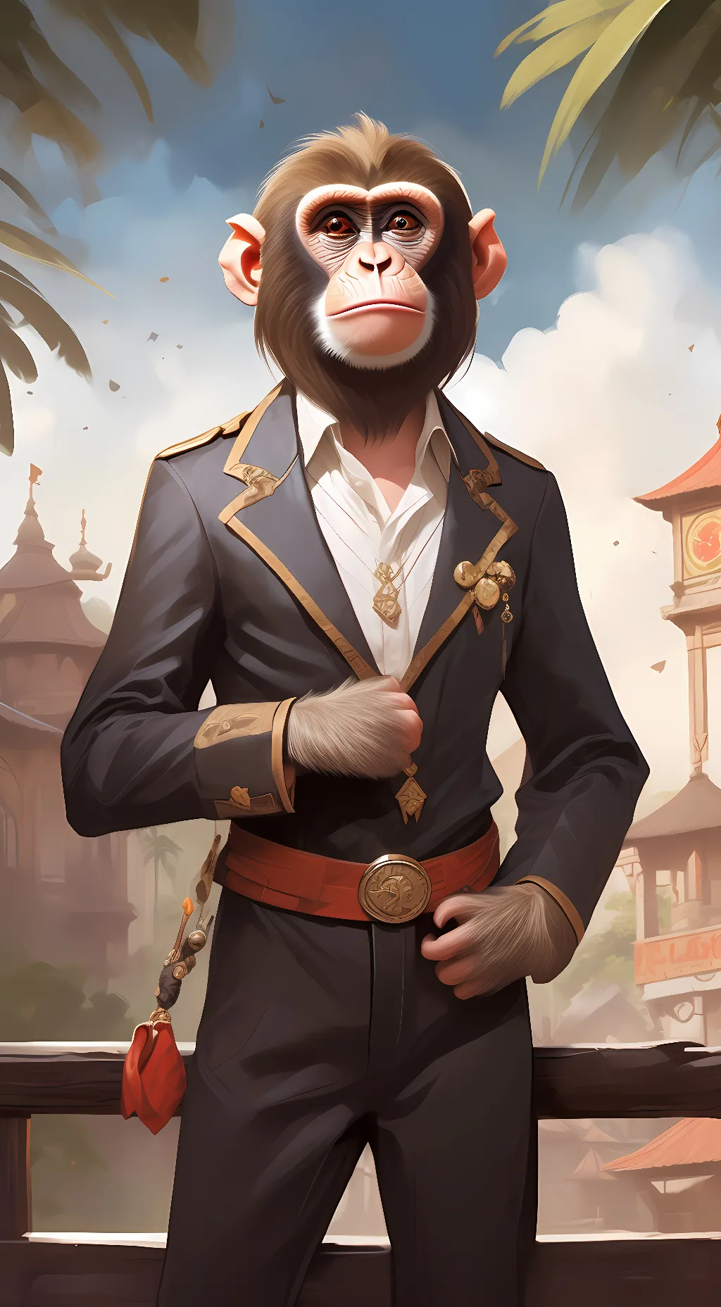 ai character: Bob the monkey  background