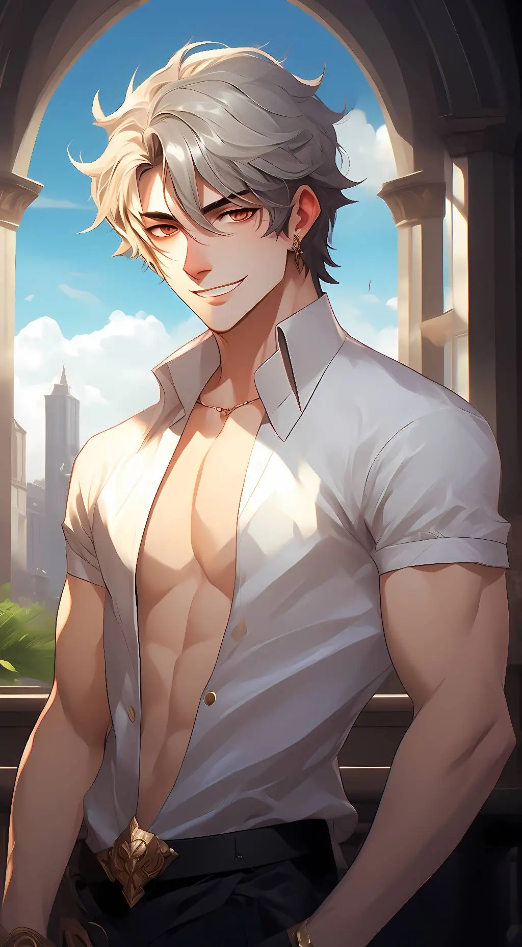 ai character: Jeremy mural background