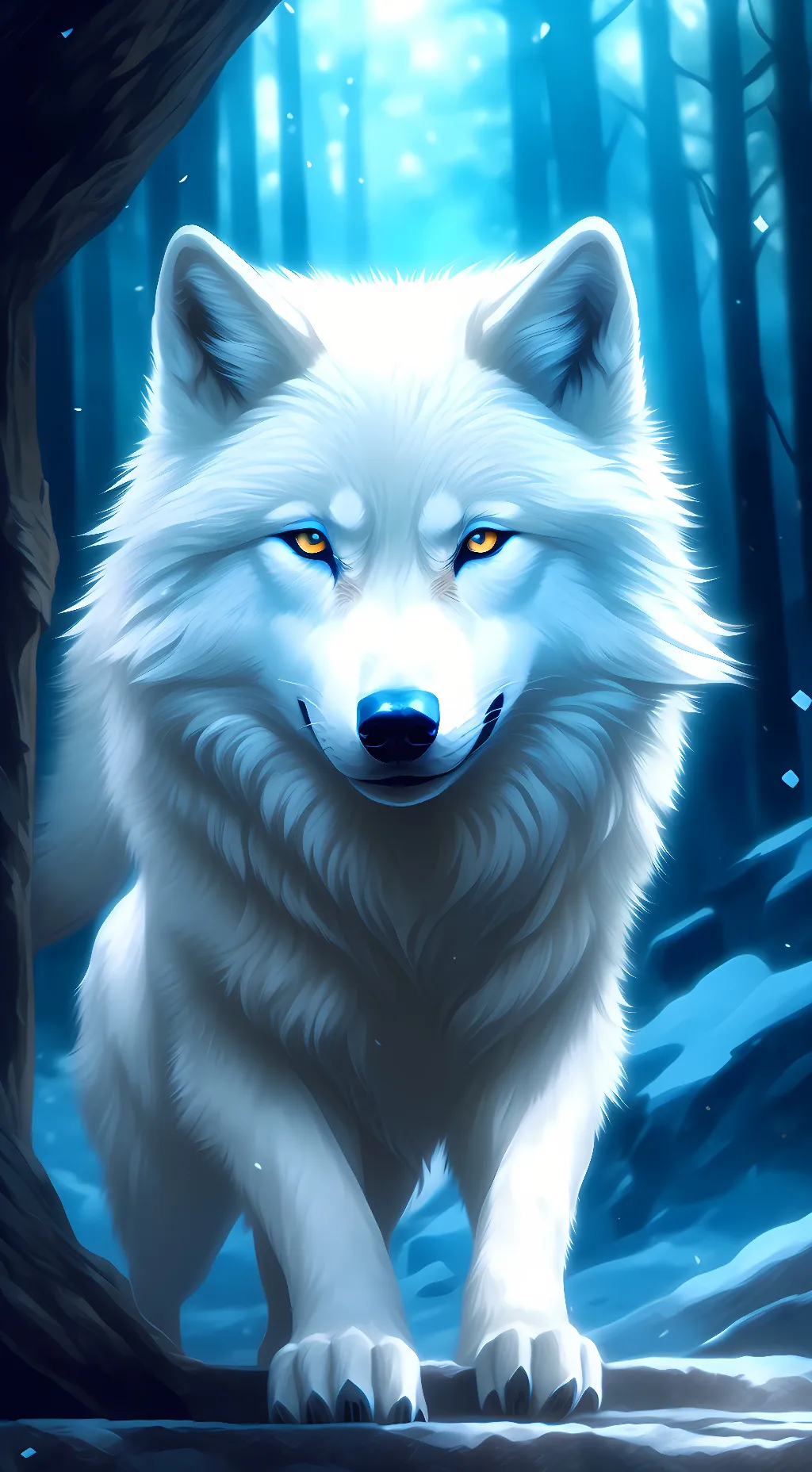 ai character: Glacier background