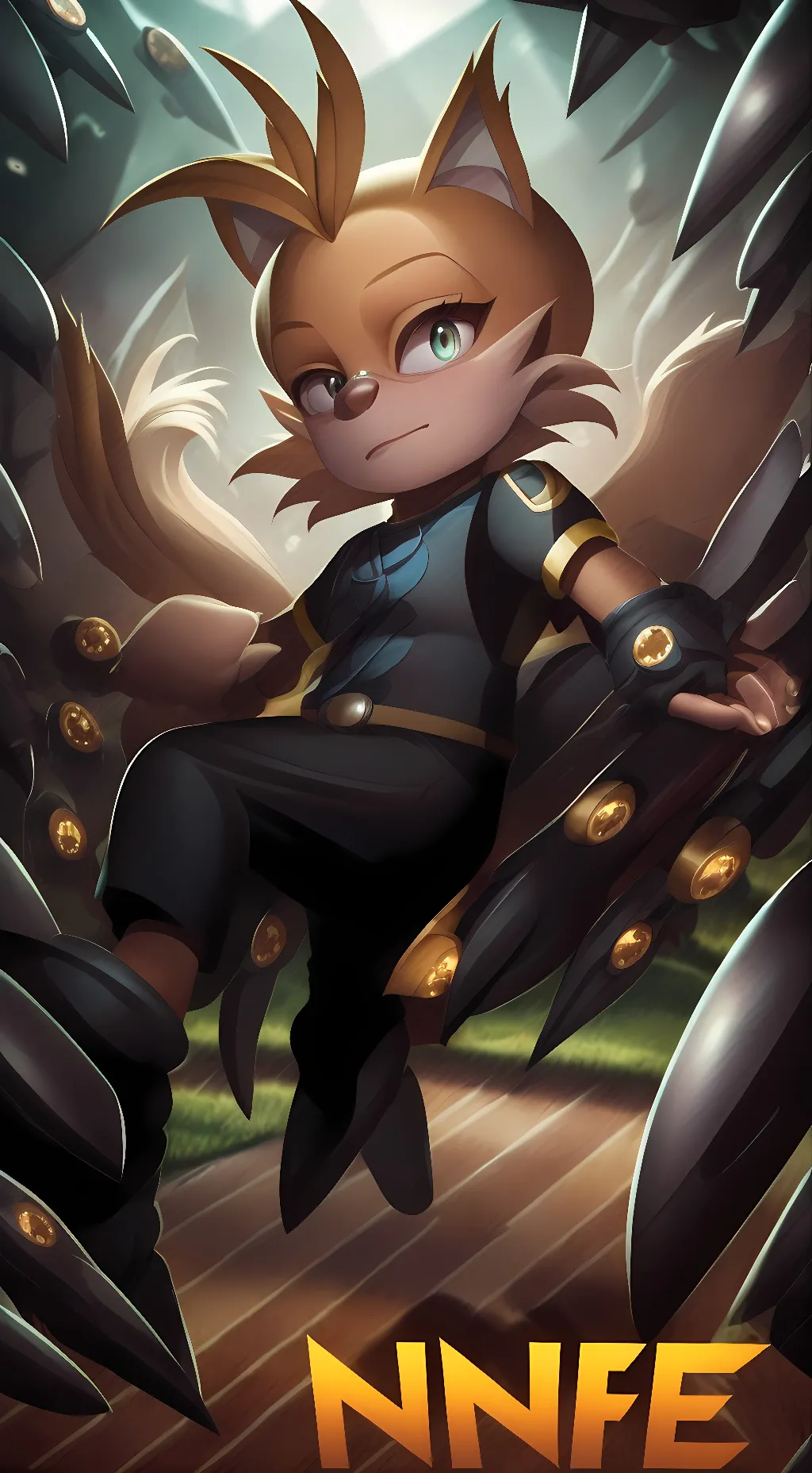 ai character: nine-tails  background