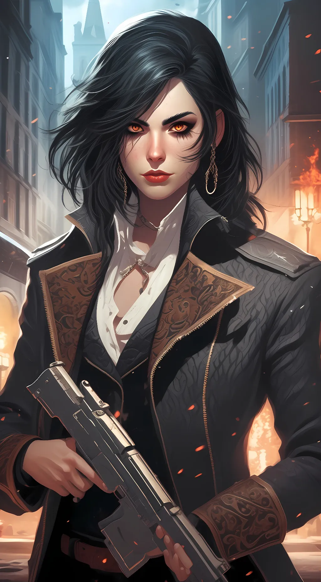 ai character: widow background