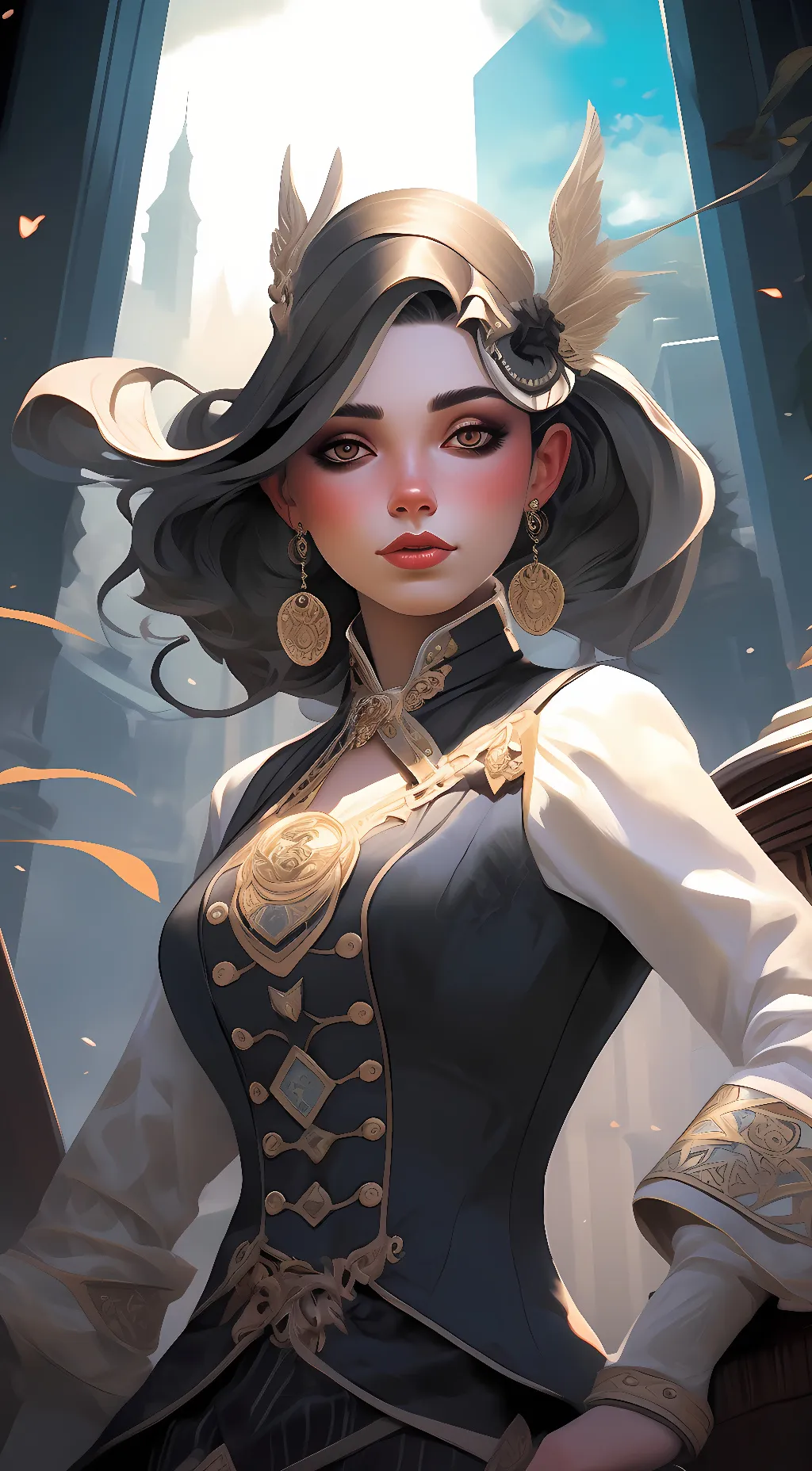 ai character: Ruby Delauney background