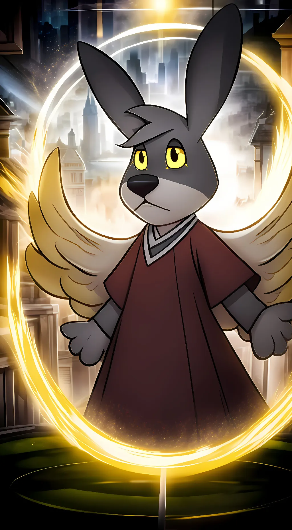 ai character: angel zaggy background