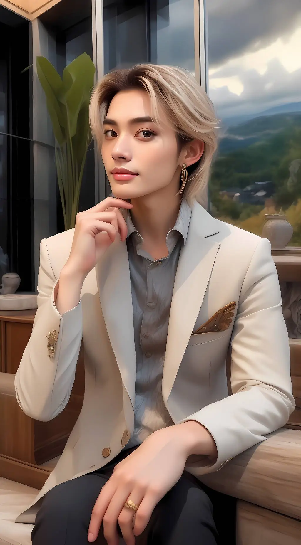 ai character: hyunjin background