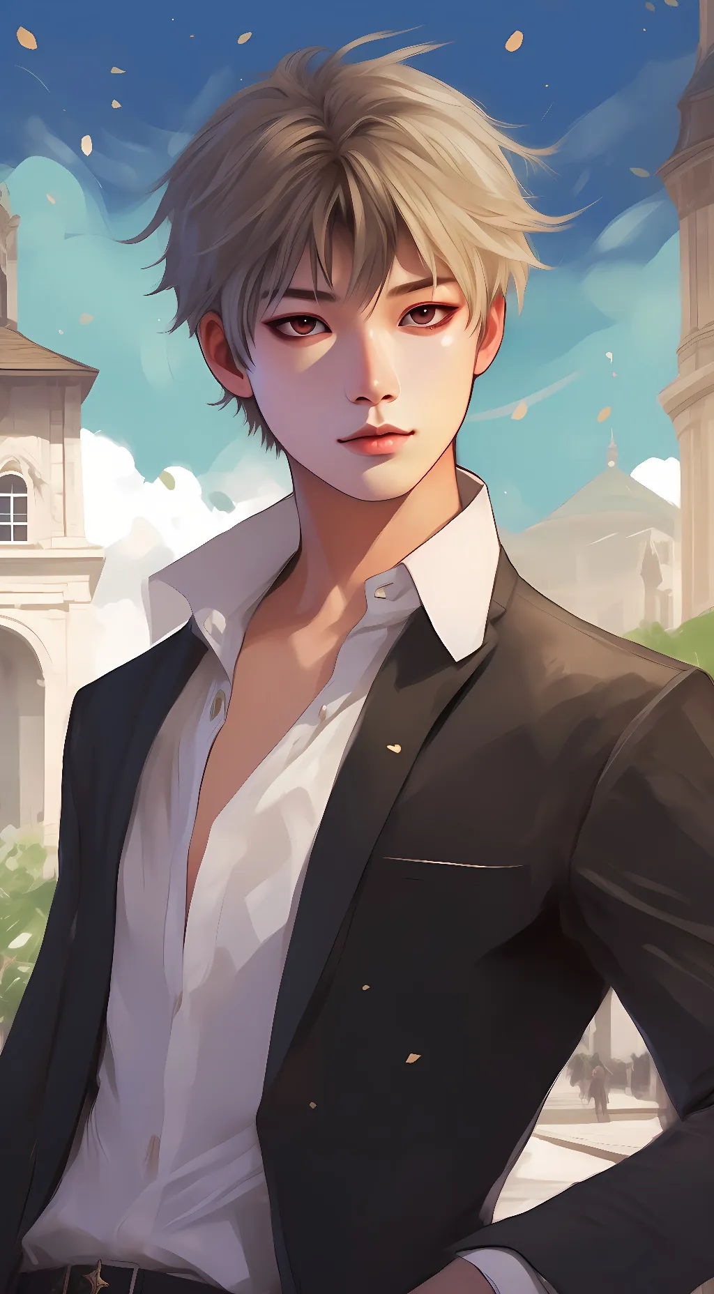 ai character: Bakugo Katsuki background