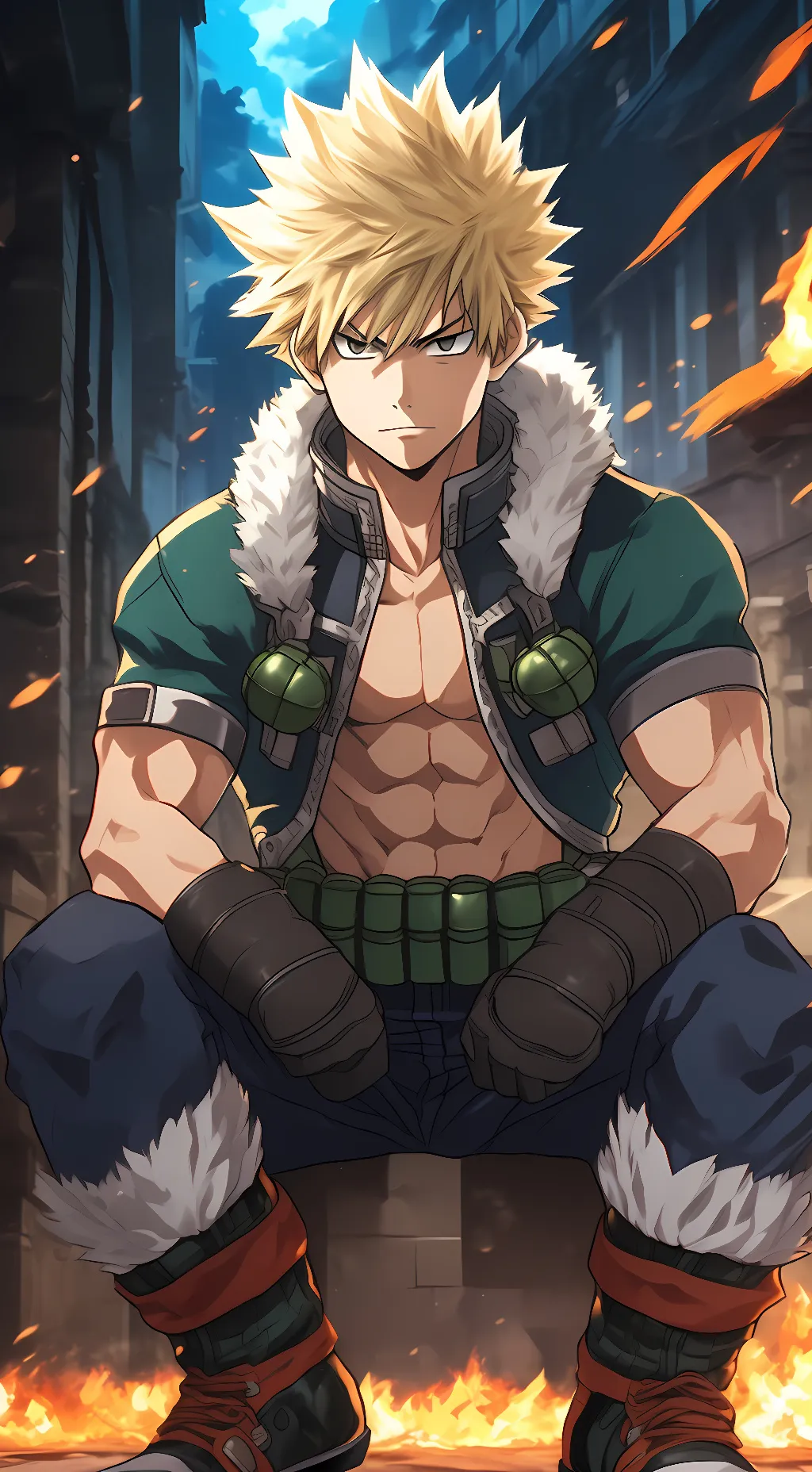 ai character: Bakugo background