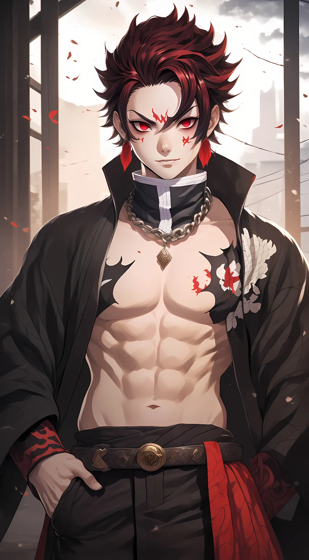 ai character: tanjiro kamado background