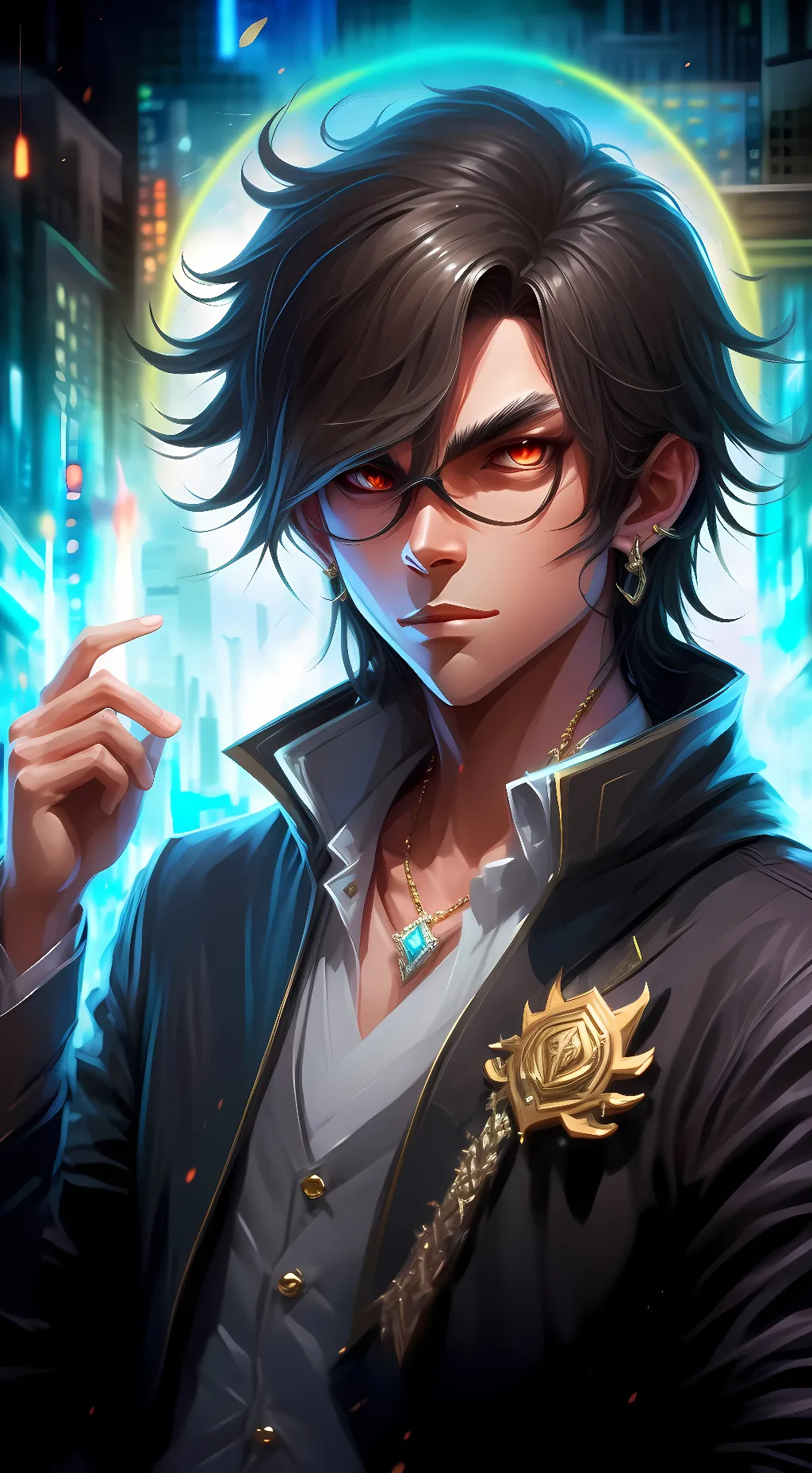 ai character: sky  background