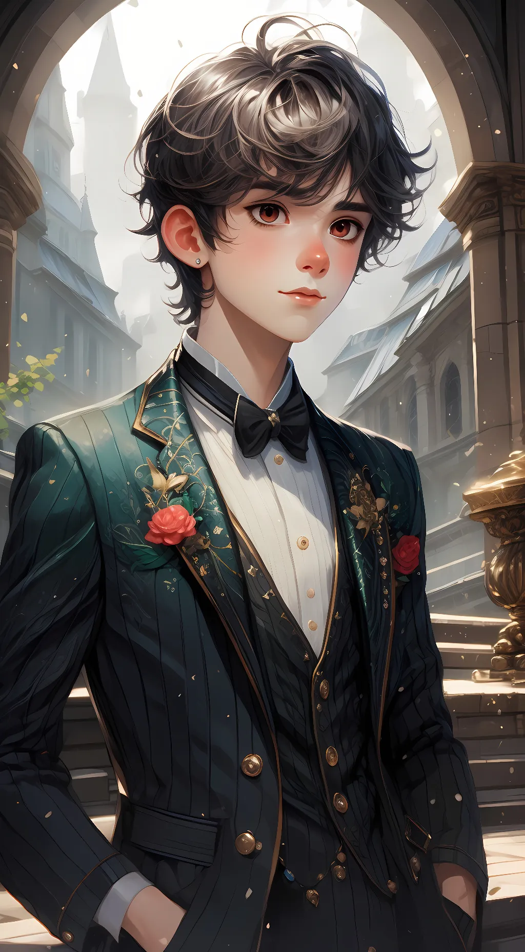ai character: prince James  background