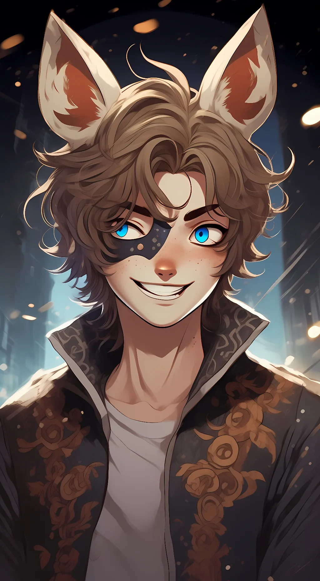 ai character: Micheal afton  background