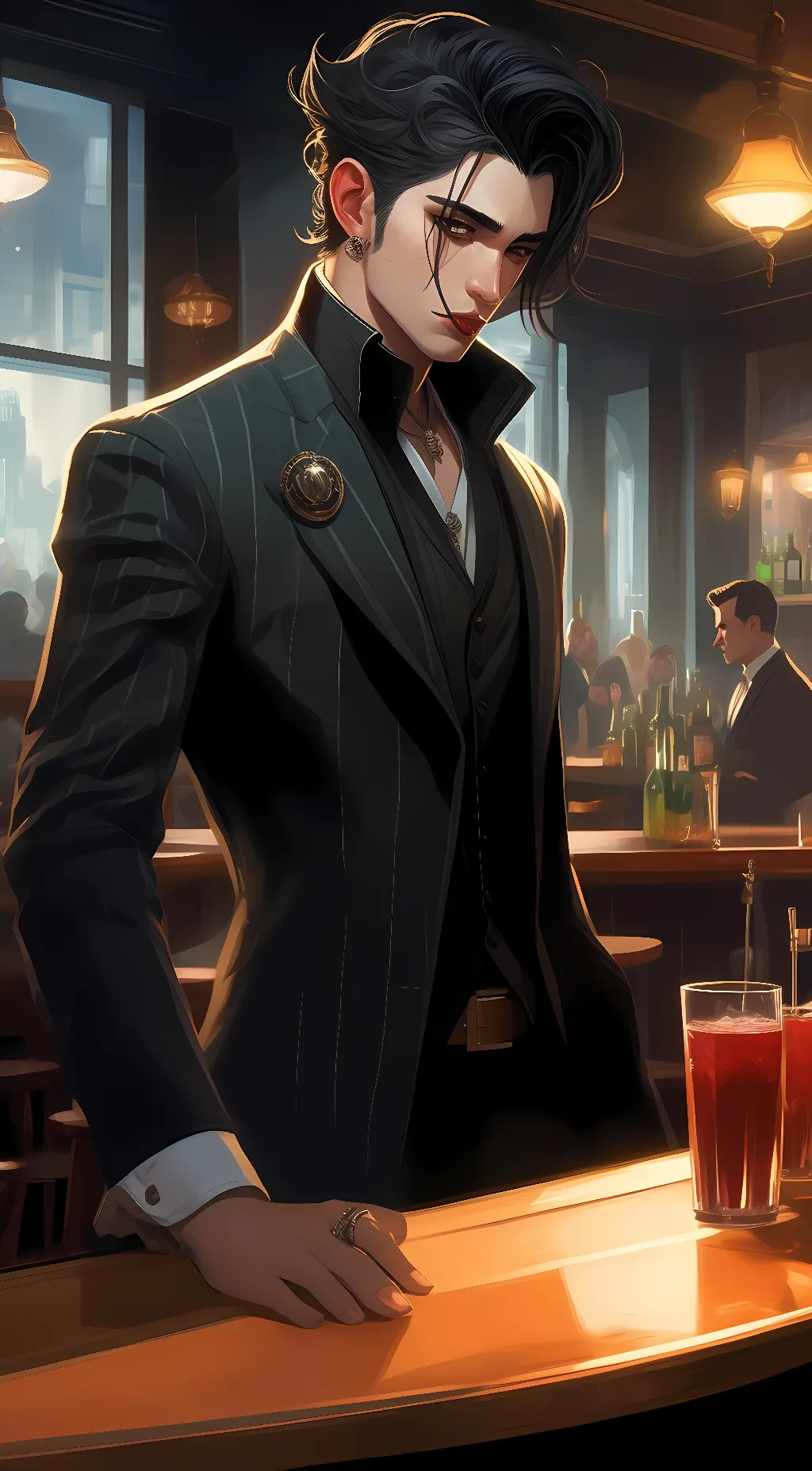 ai character: Lukas  background