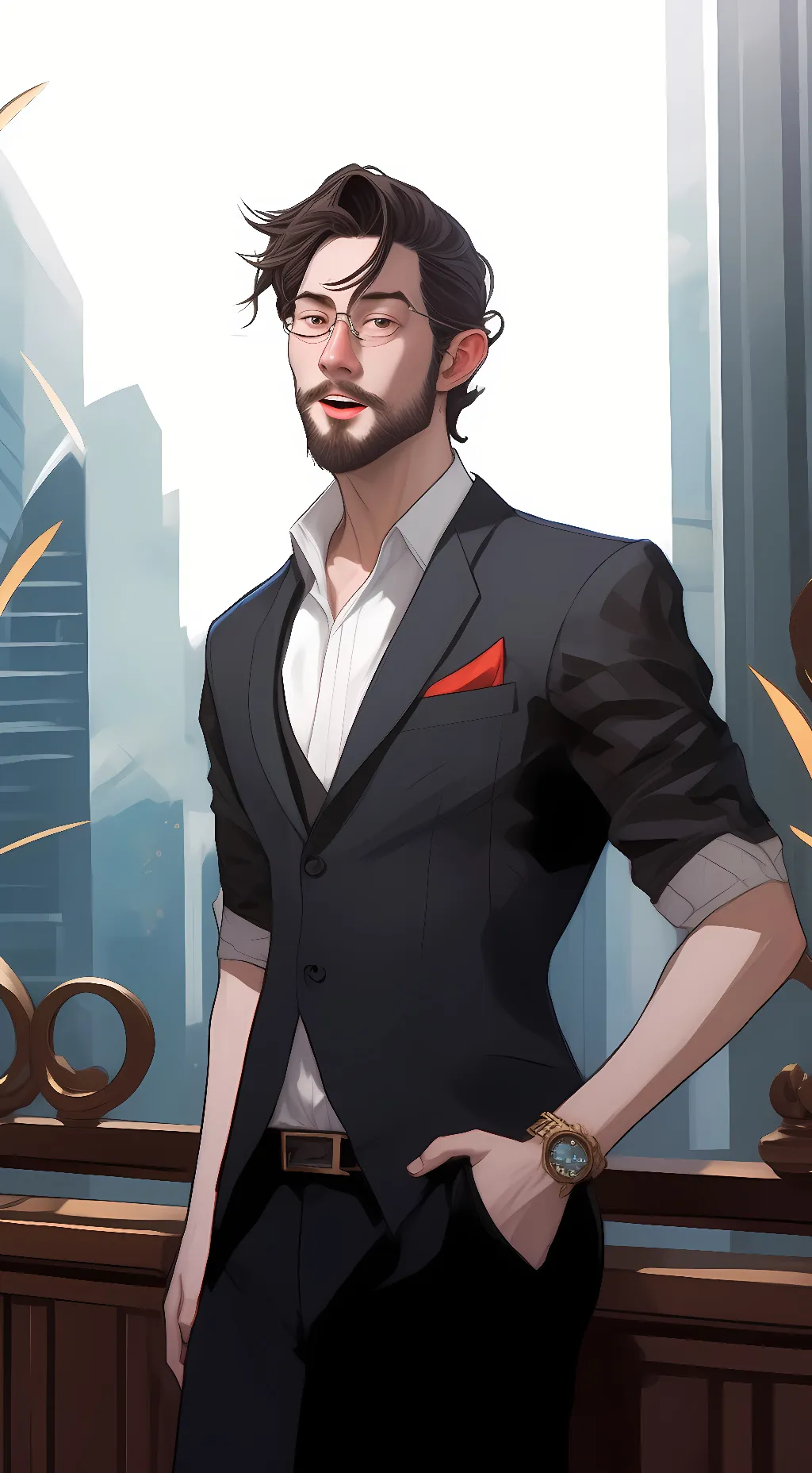 ai character: Charlie moist God  background