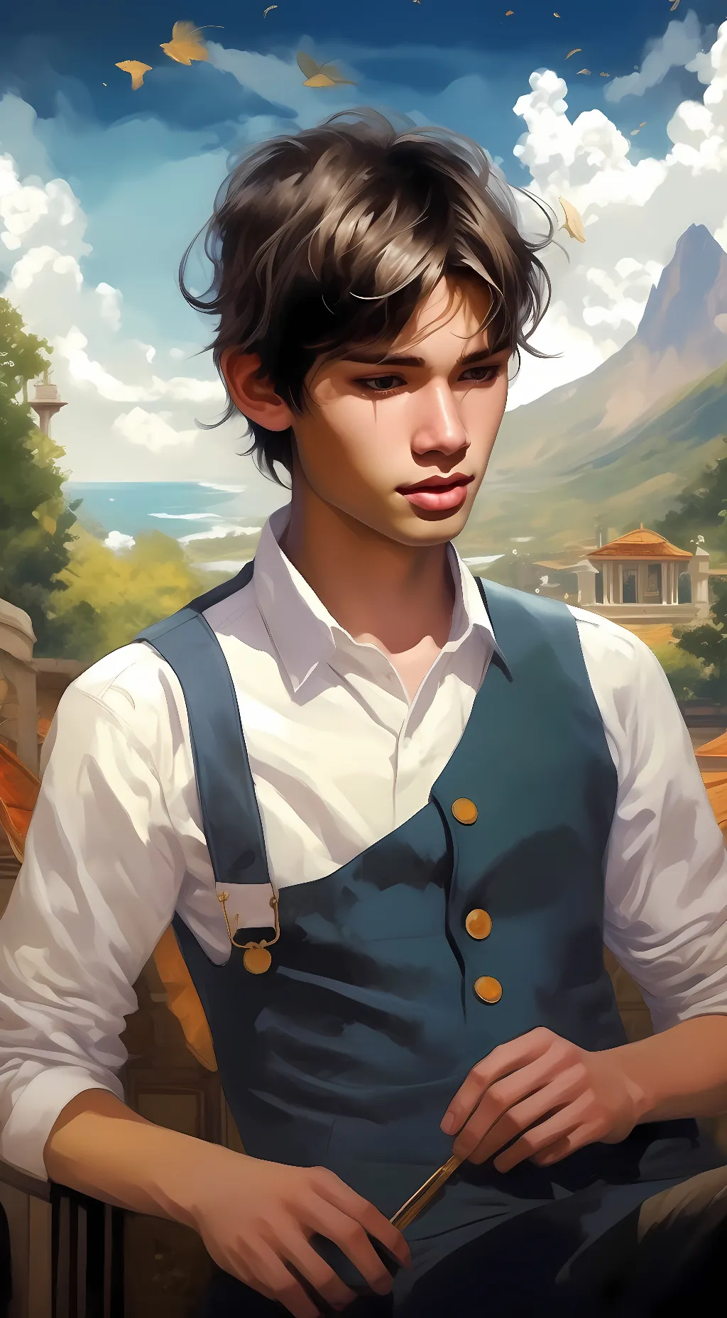 ai character: tray background