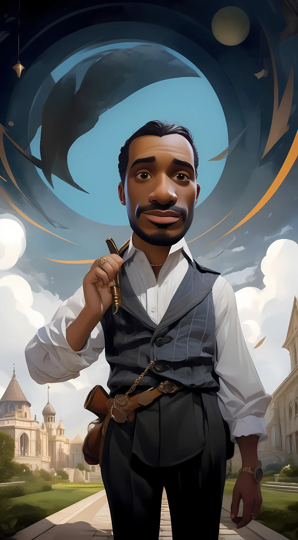 ai character: justin  background