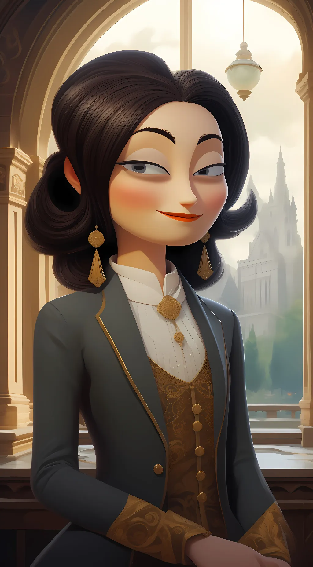 ai character: w riz girl background