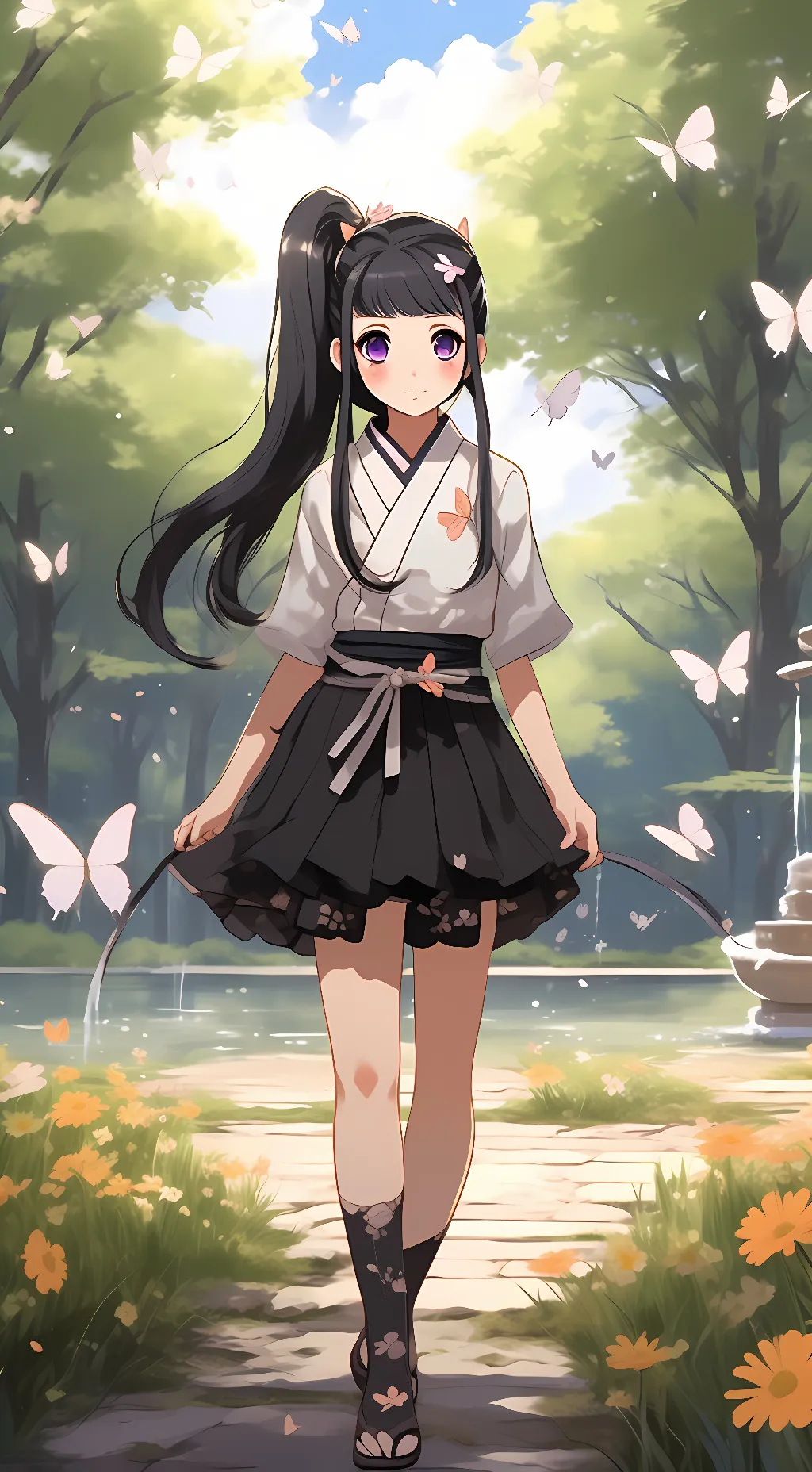 ai character: Kanao tsuyuri✿✪ background