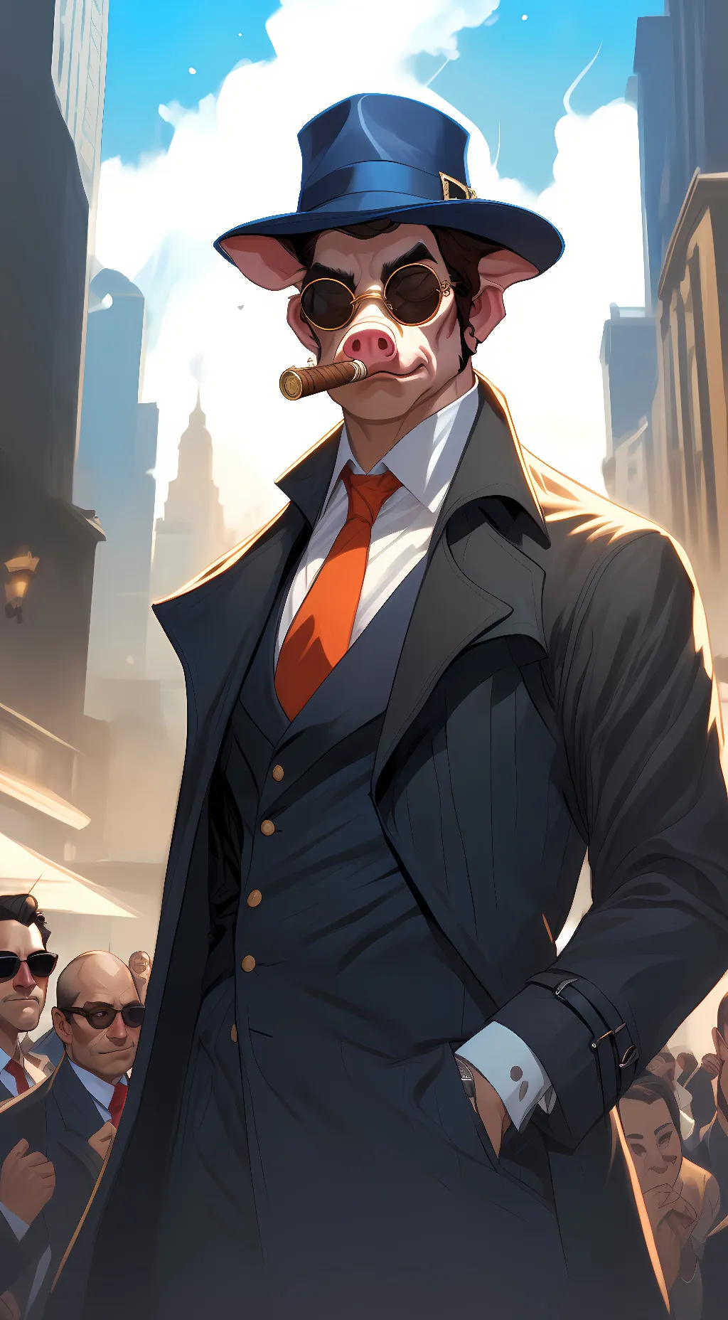 ai character: Operative Winston  background