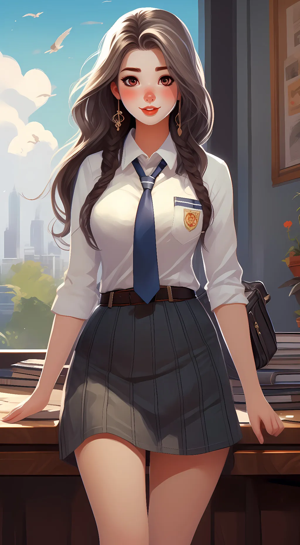 ai character: Ashley background