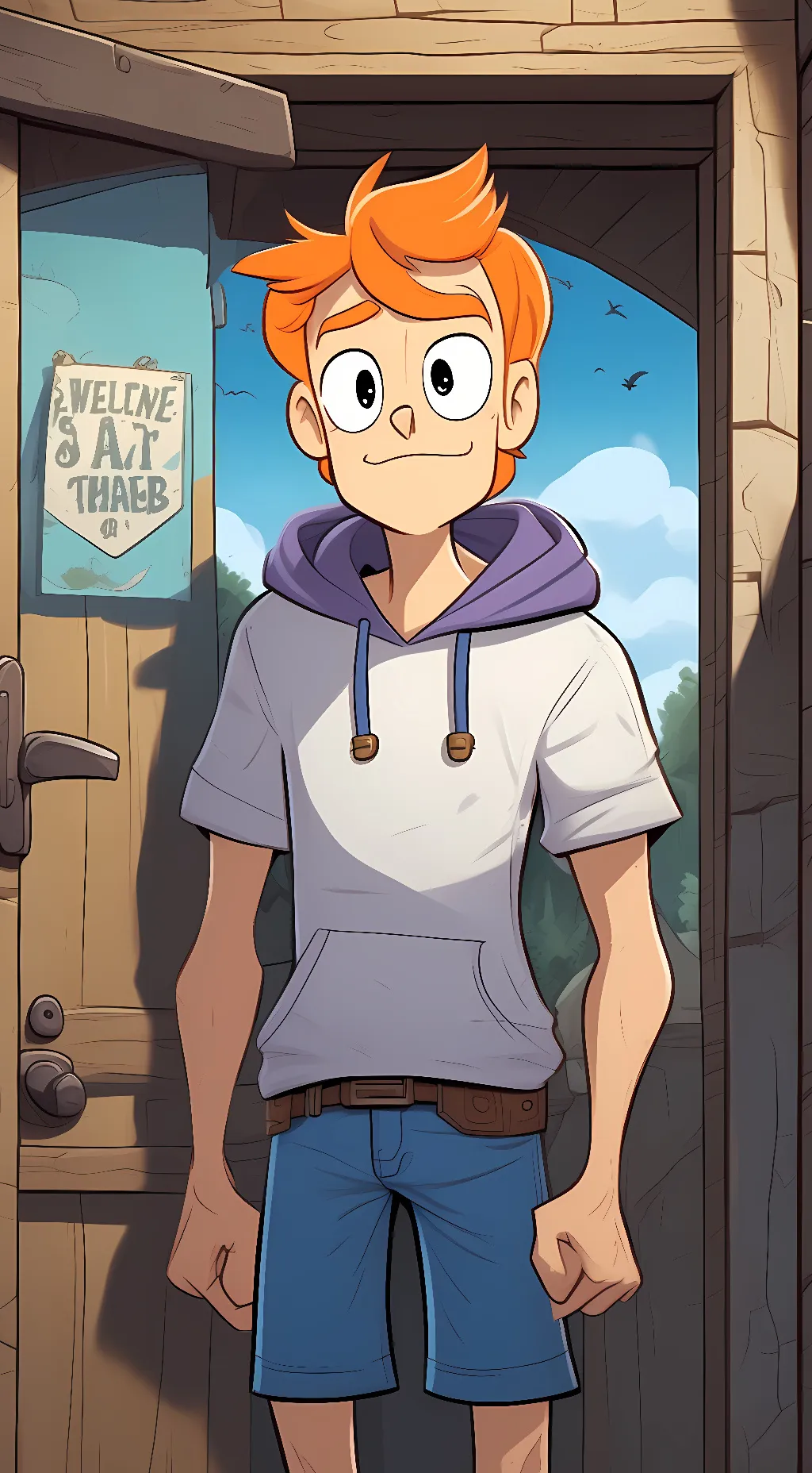 ai character: Matt as a teen background