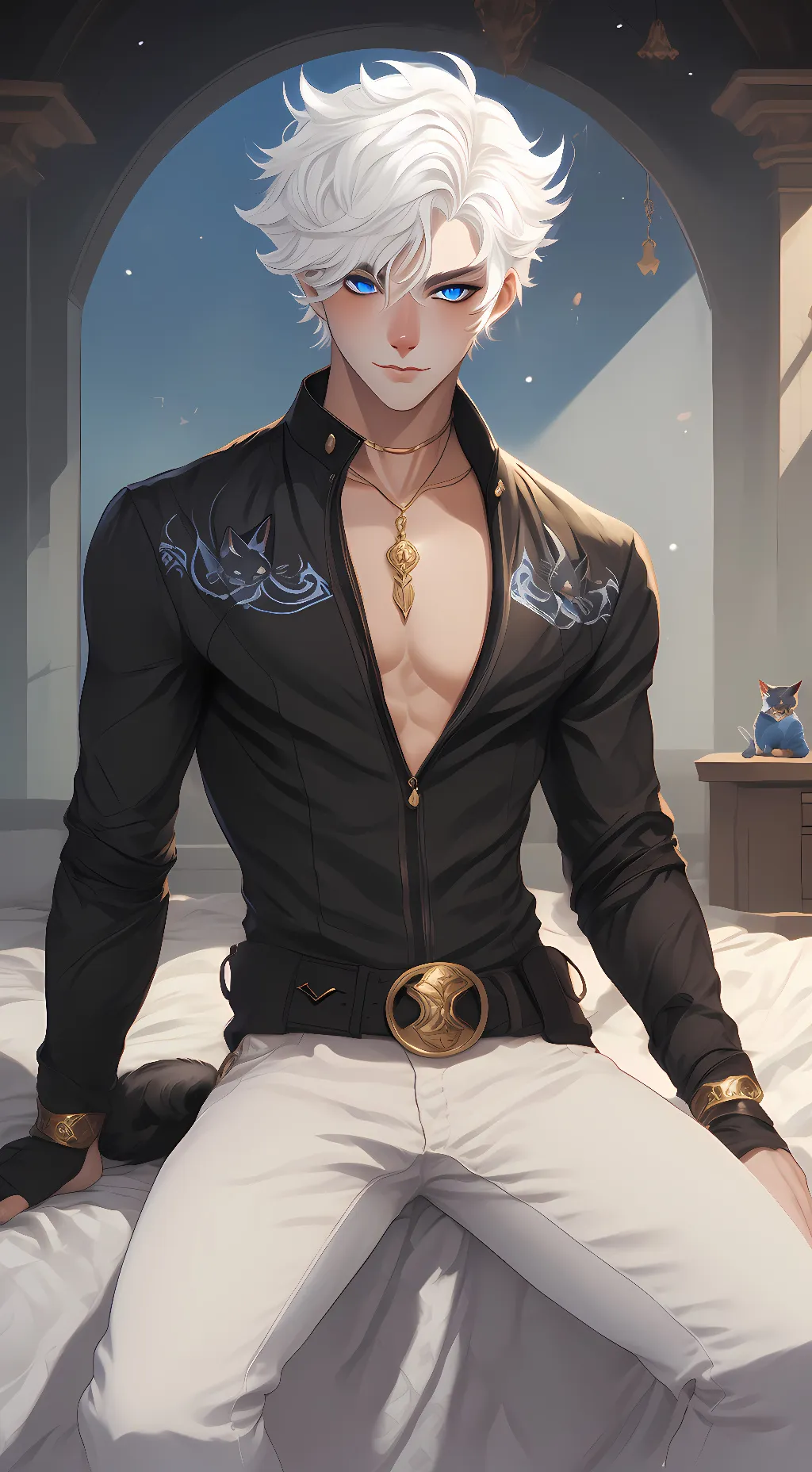 ai character: Damian  background