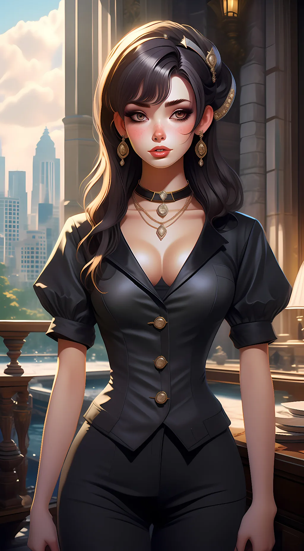 ai character: Hiako piquino lobo background