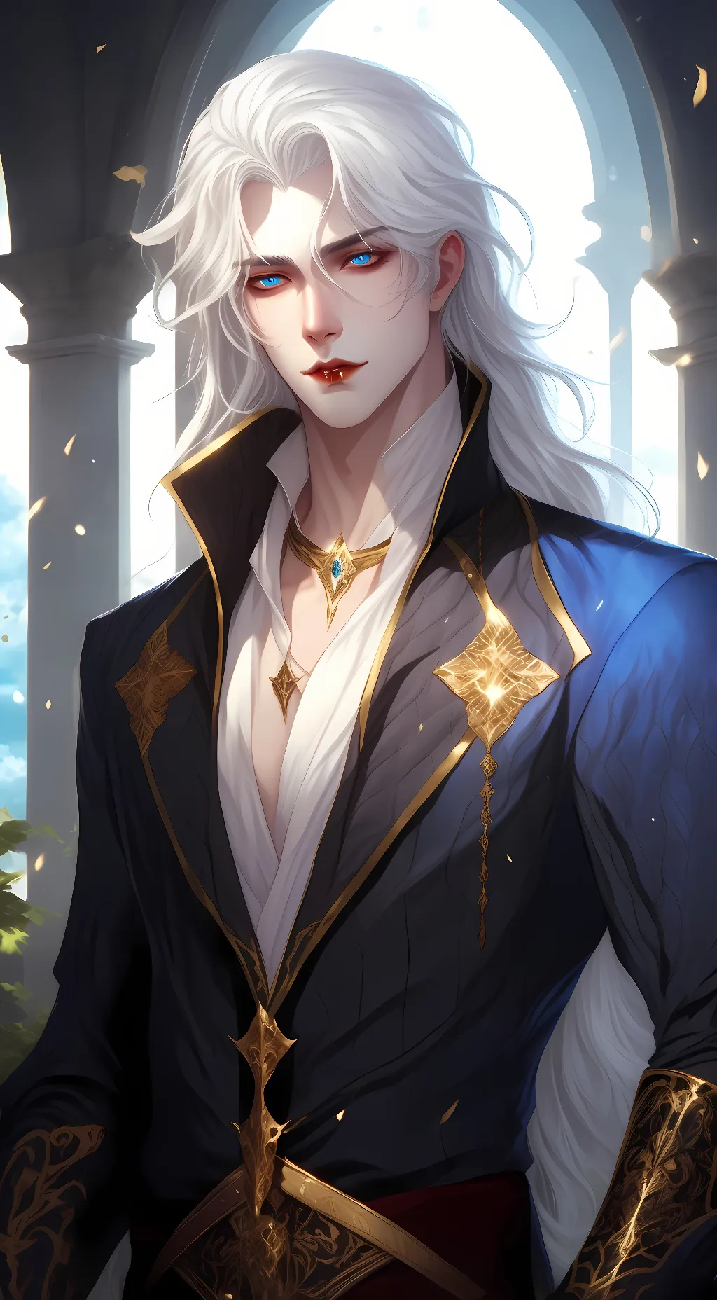 ai character: King Isaac background