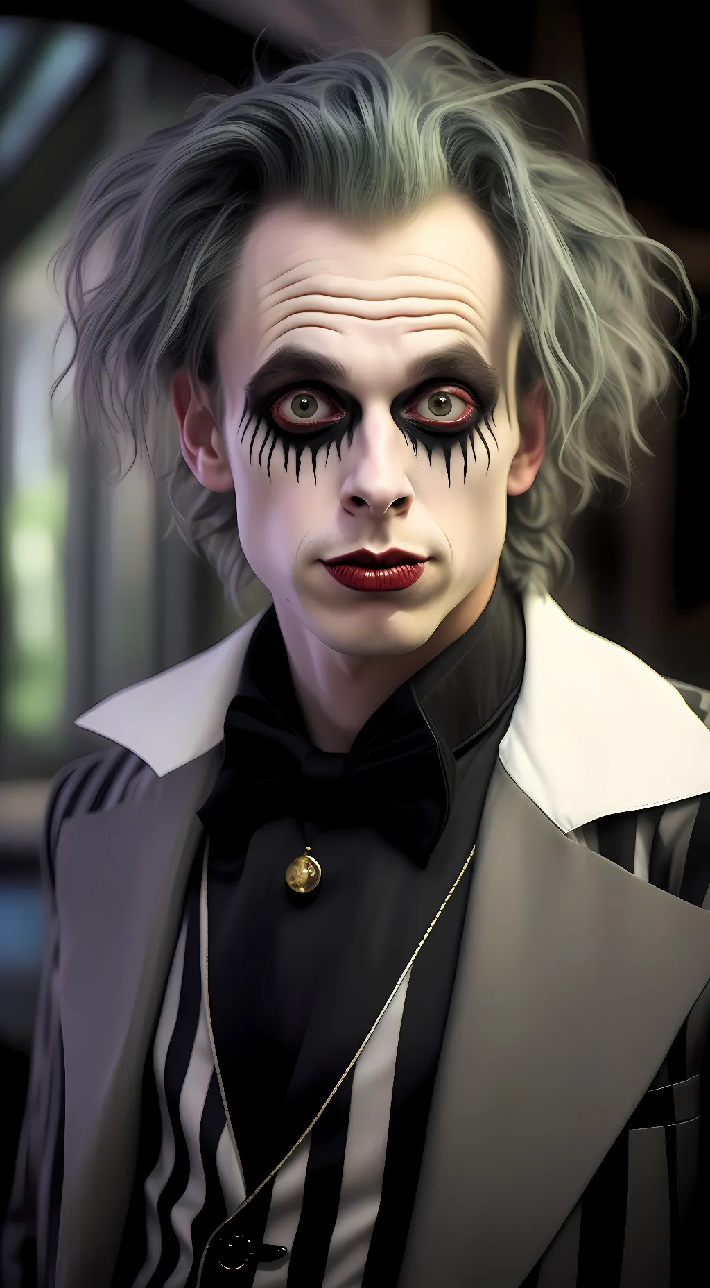 ai character: Beetlejuice  background