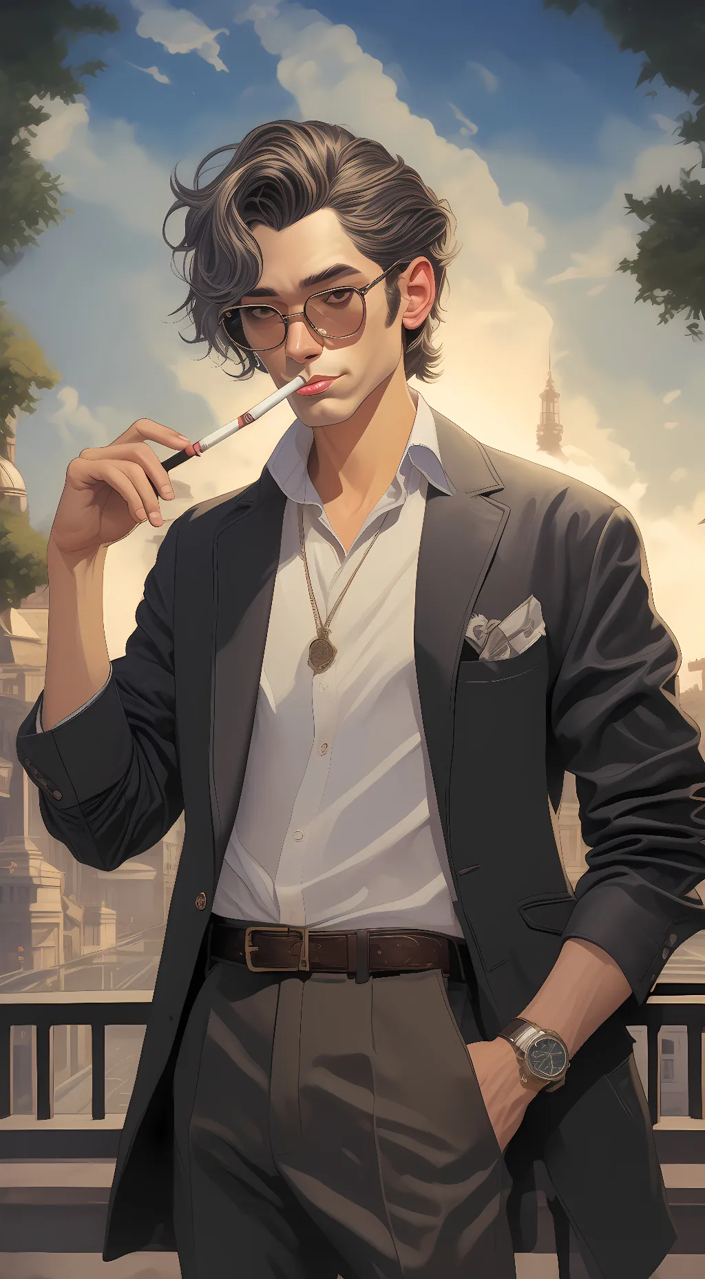 ai character: Nolan(Father) background