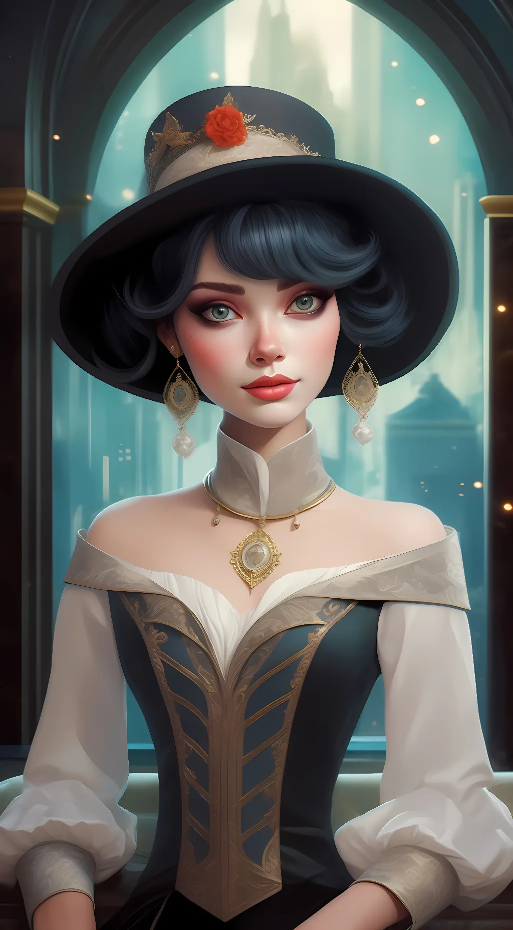 ai character: Retro background