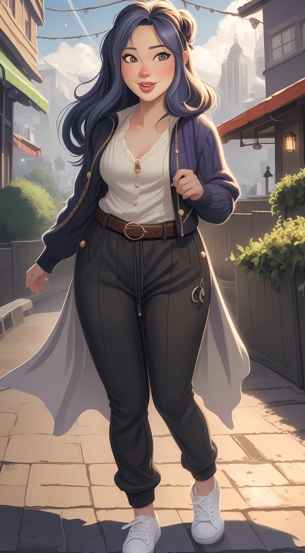 ai character: Violet Maddison  background