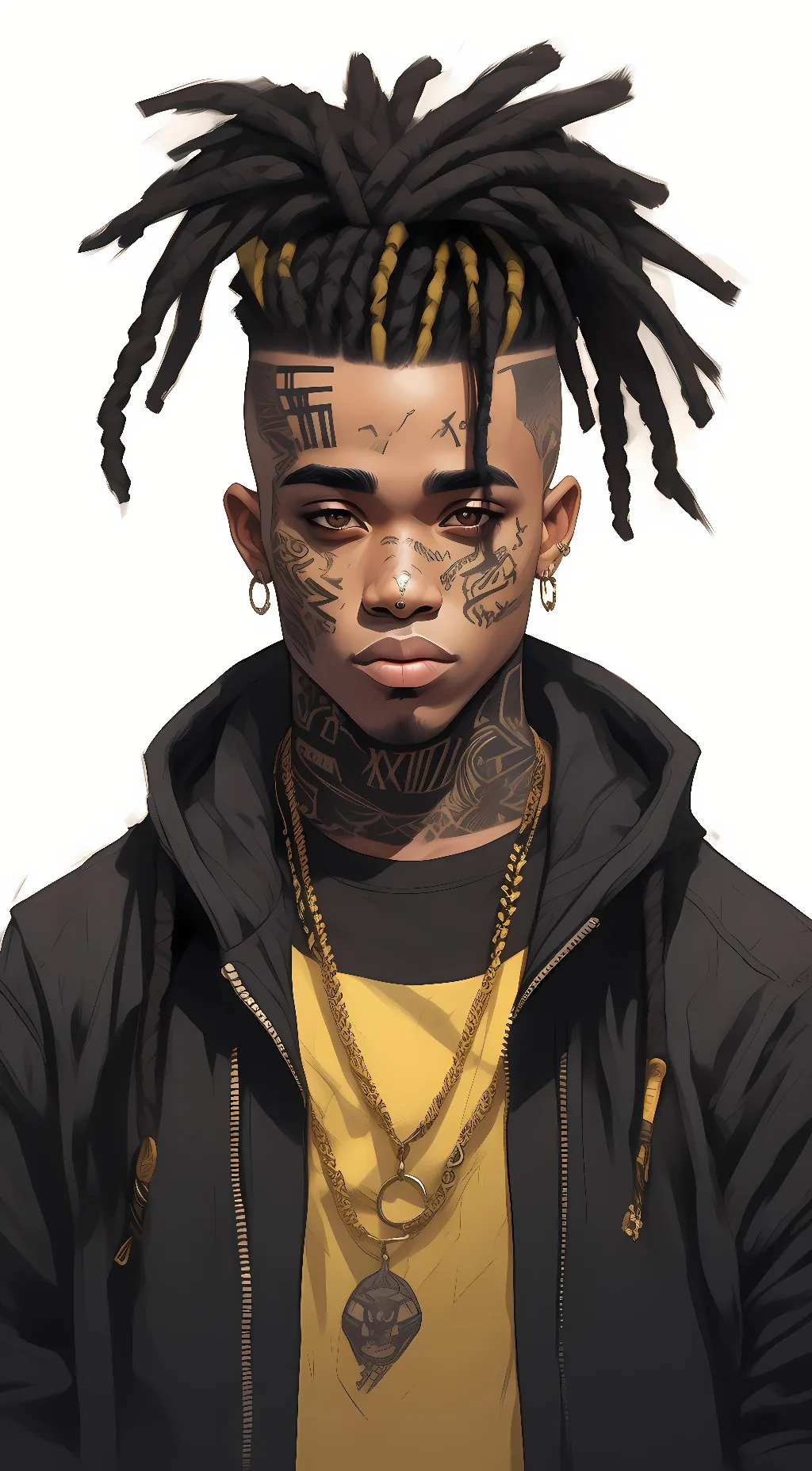 ai character: Xxxtentacion background