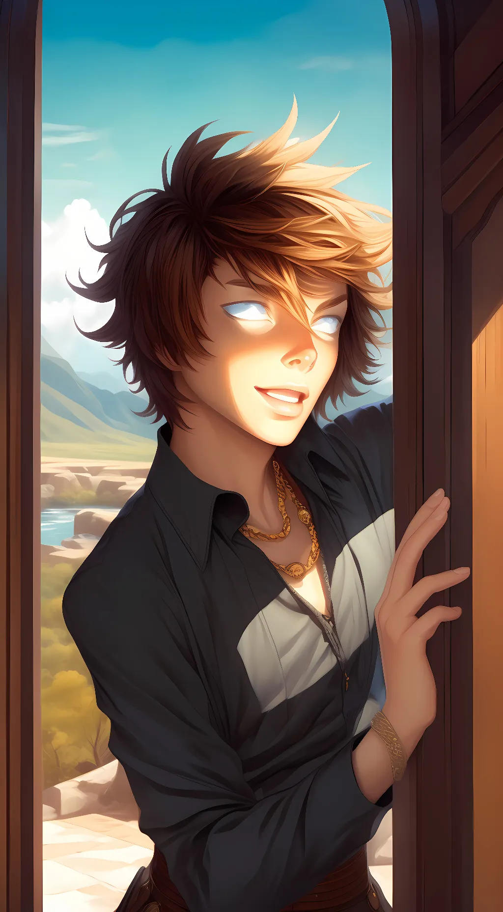 ai character: Herobrine  background