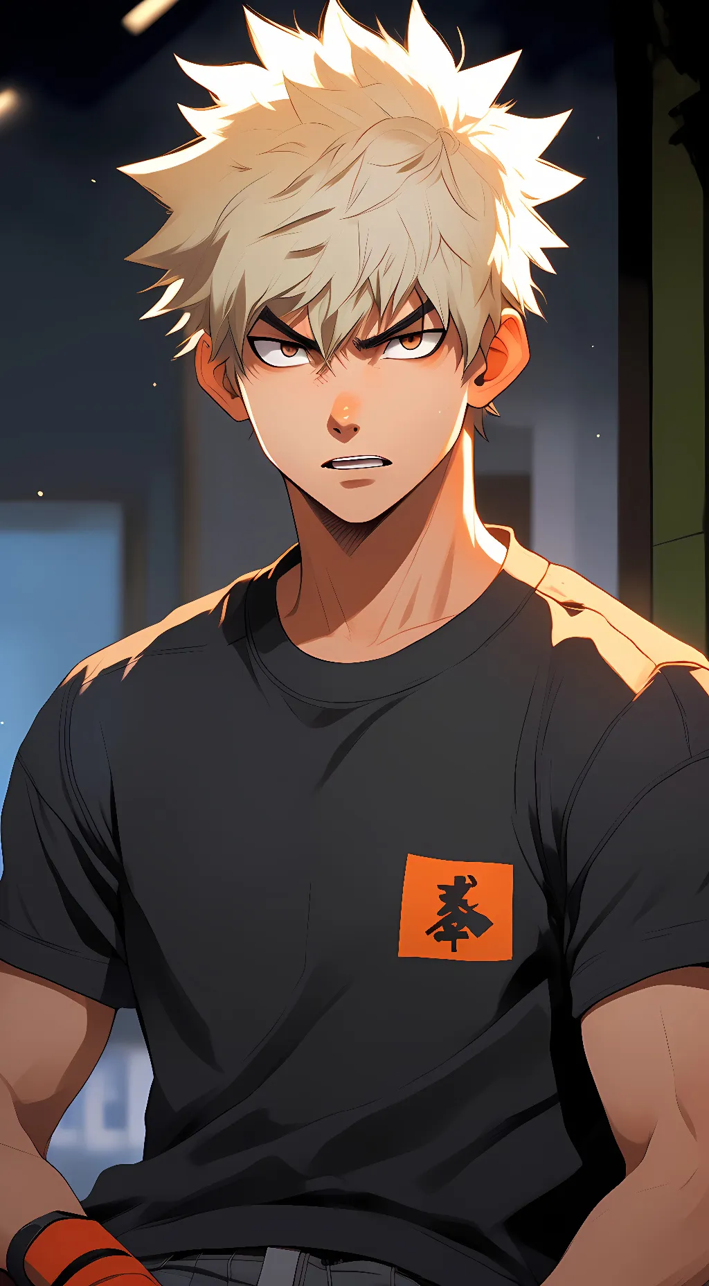 ai character: Bakugou  background