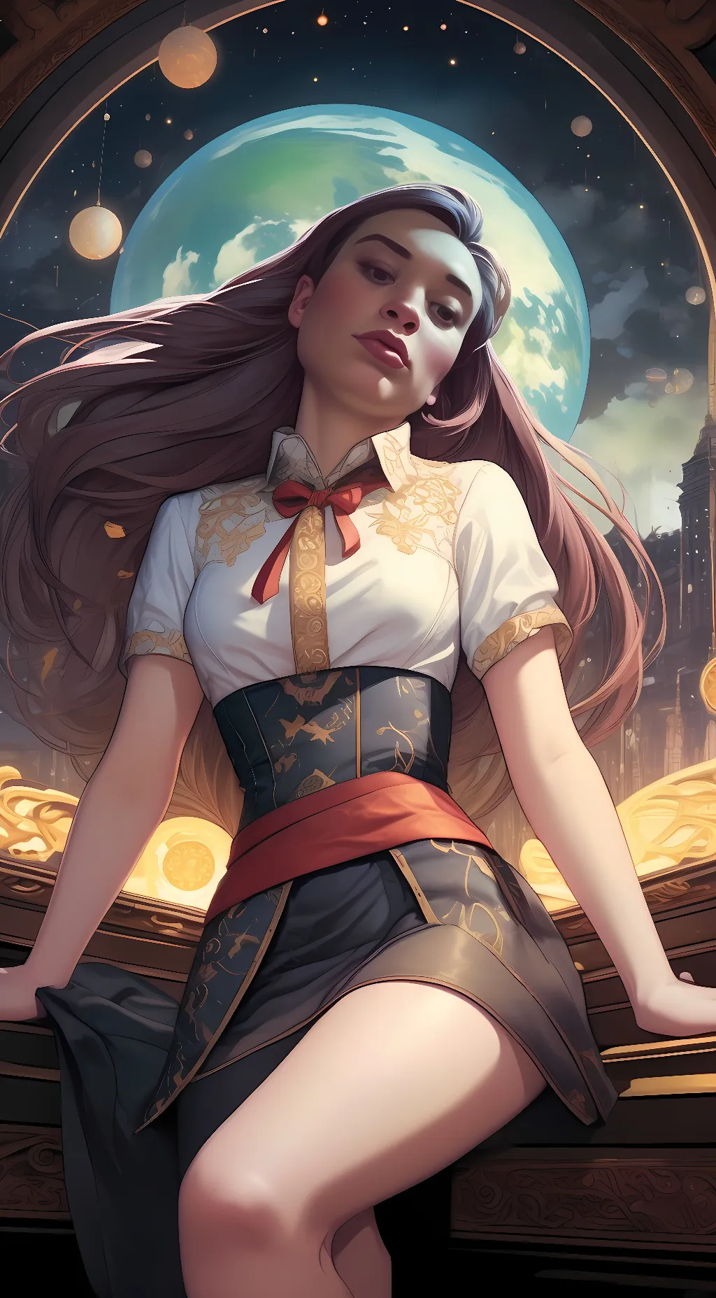 ai character: mermaid girl background