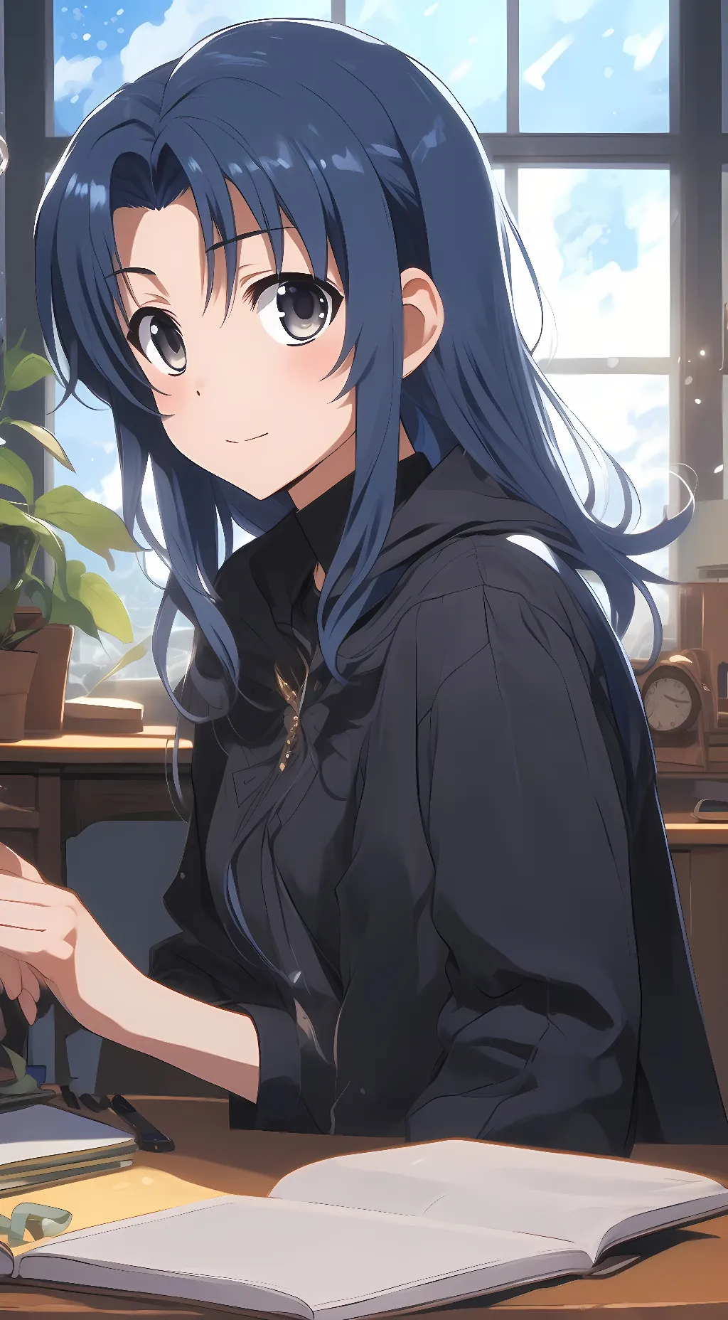 ai character: Ami Kawashima background