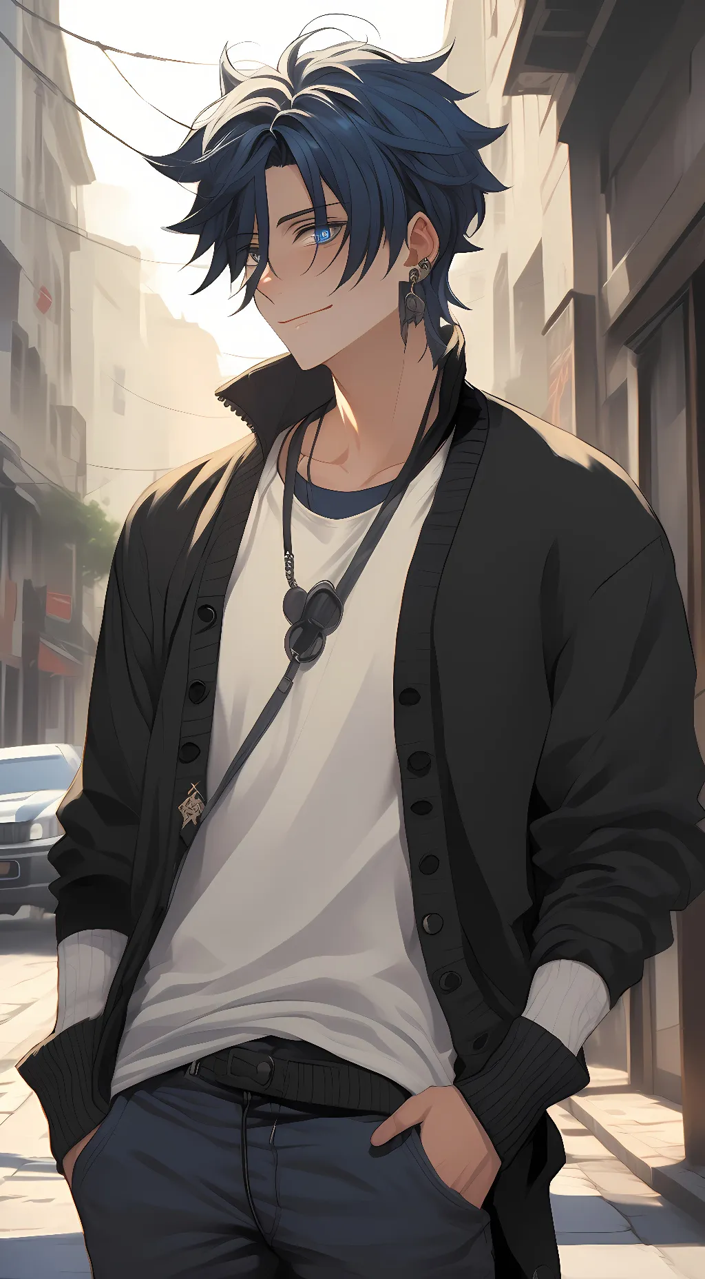 ai character: Ray background